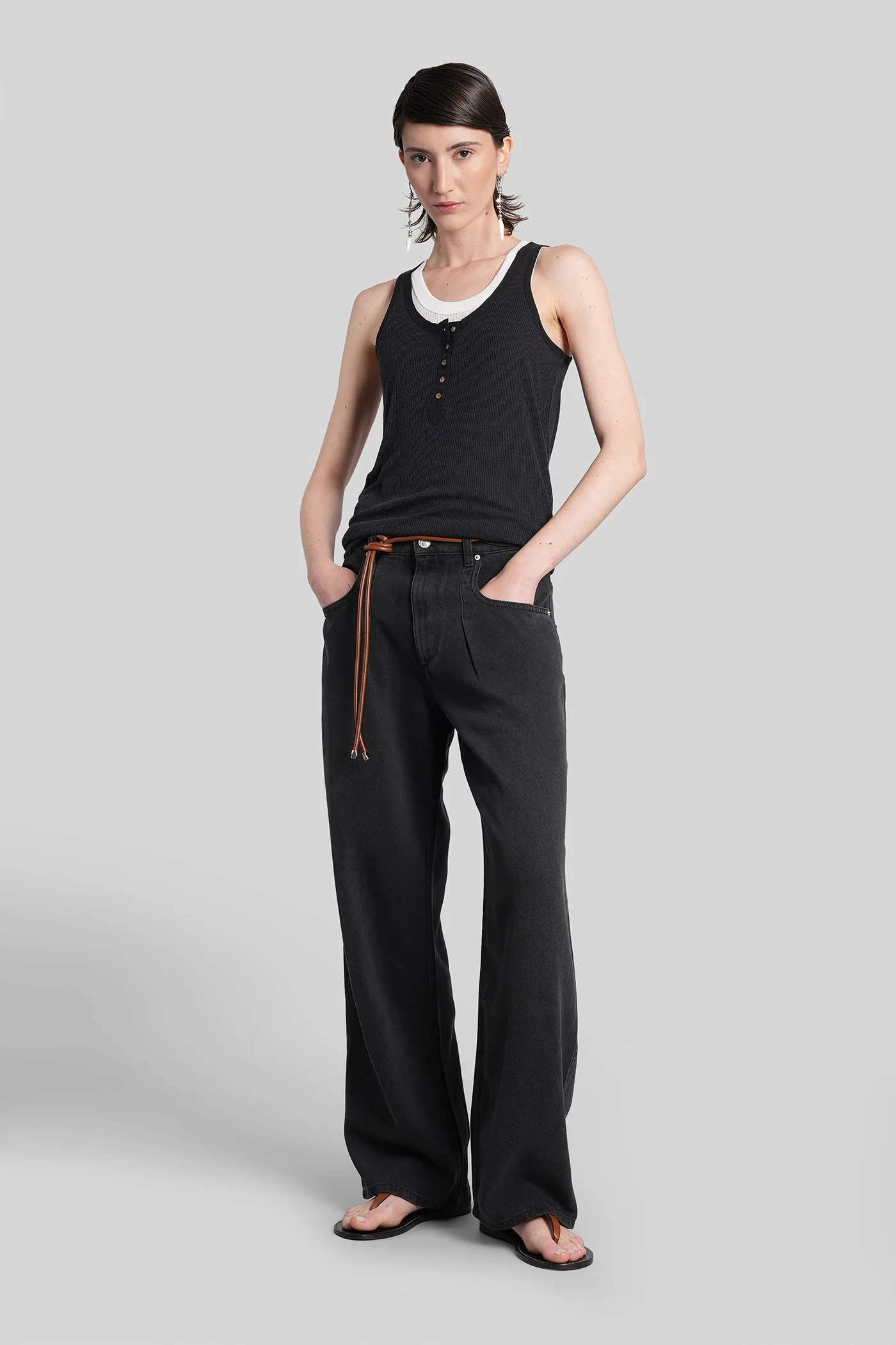 Rodayna Jeans in black cotton - Image 2