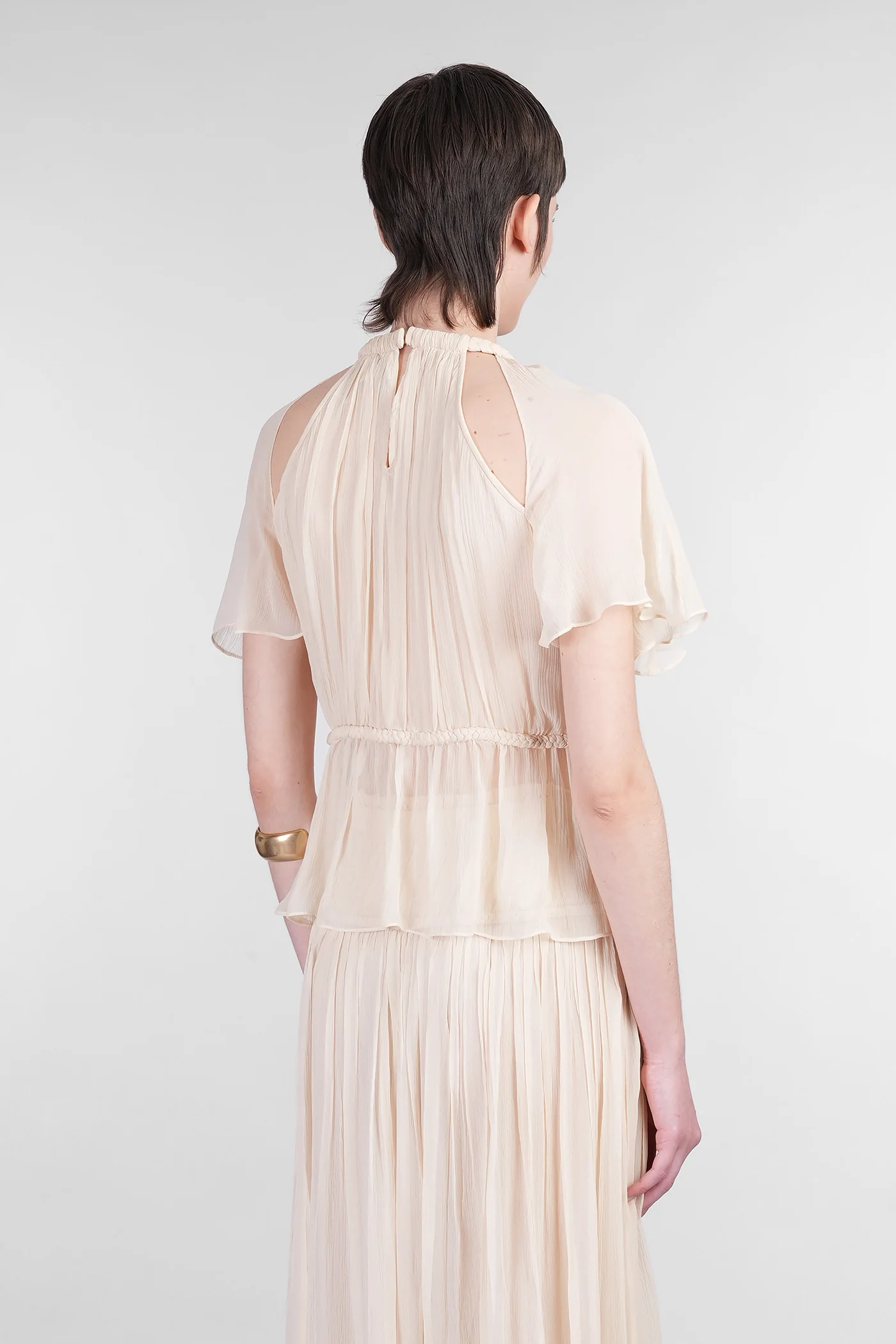 Rosaline Topwear in beige silk - Image 3