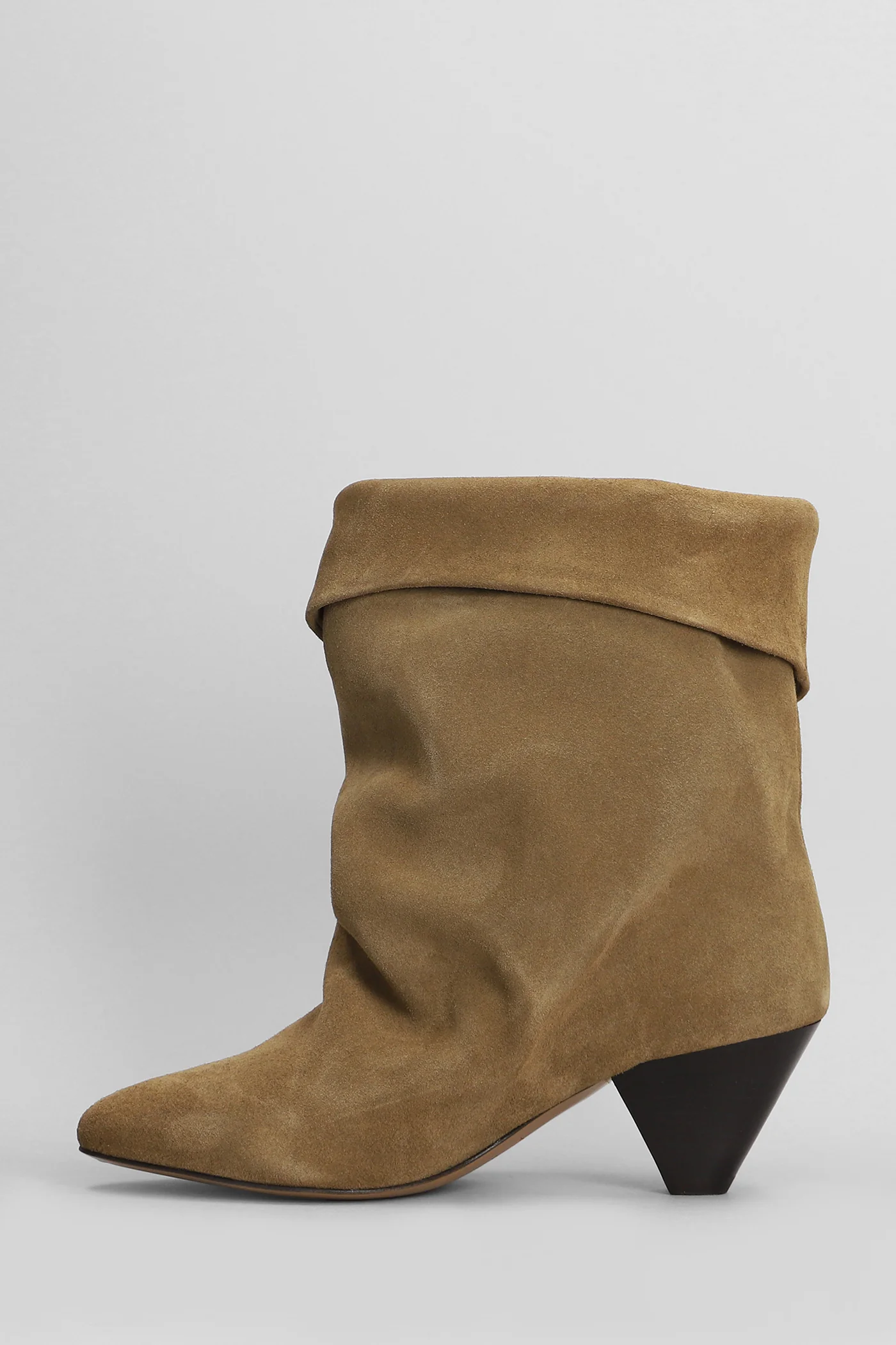 Ryska High heels Ankle boots in khaki suede - Image 3