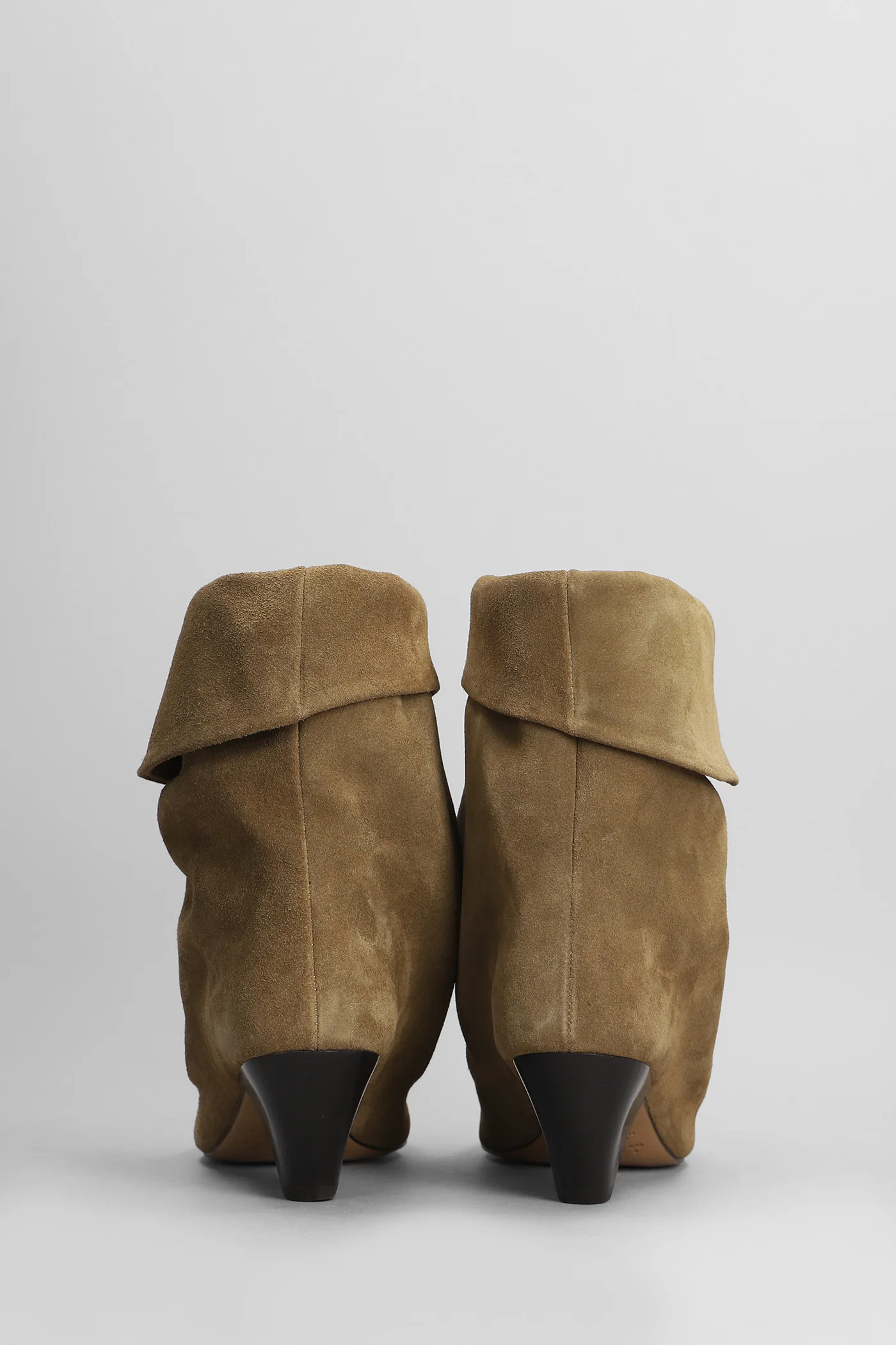 Ryska High heels Ankle boots in khaki suede - Image 4