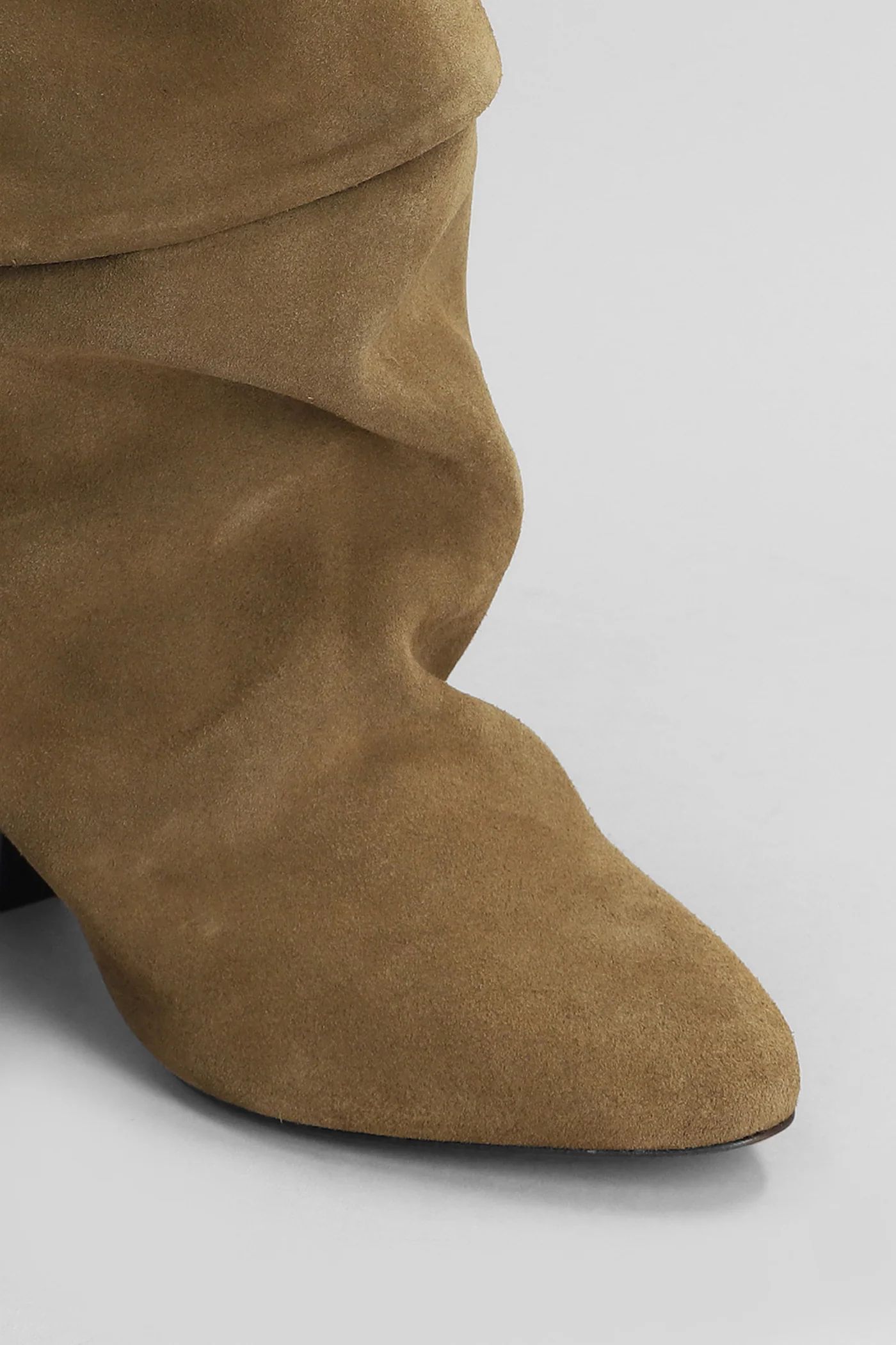 Ryska High heels Ankle boots in khaki suede - Image 5