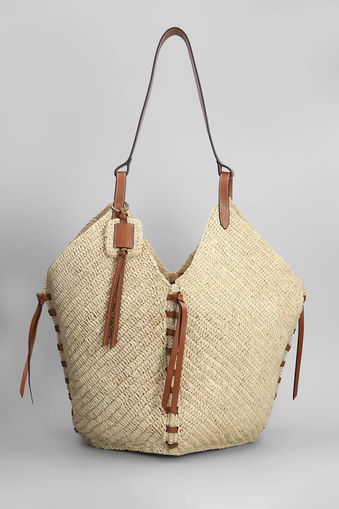 Tampa small Shoulder bag in beige raffia