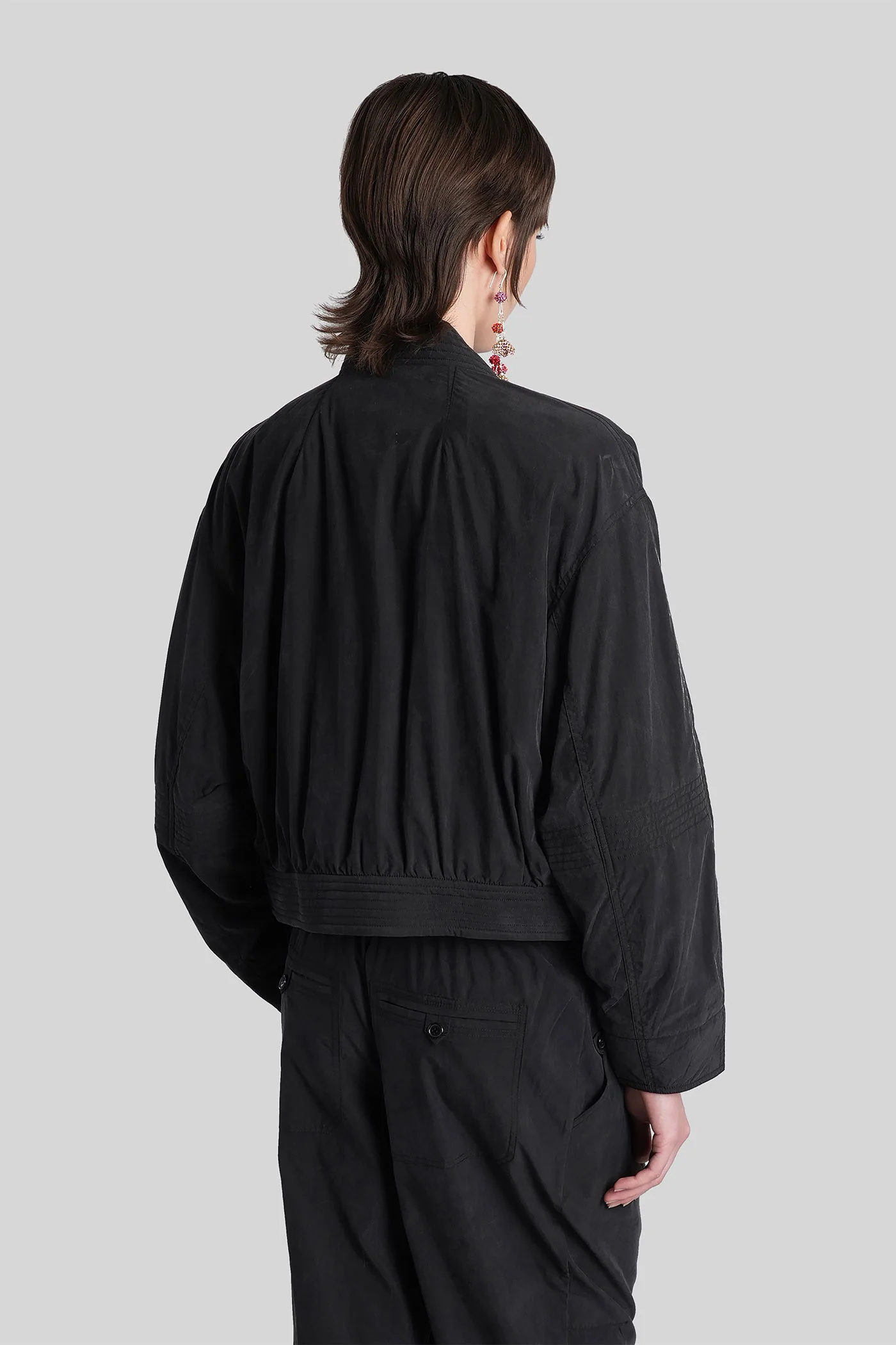 Tricia Casual jacket in black wool and polyester - Image 28