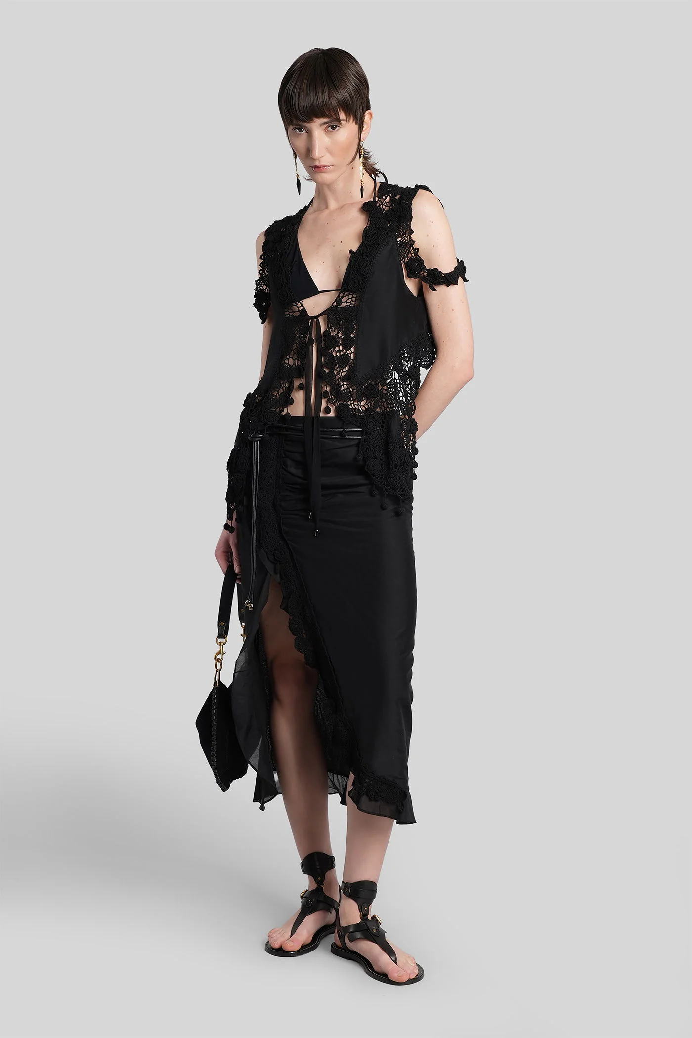 Vana Topwear in black cotton - Image 2