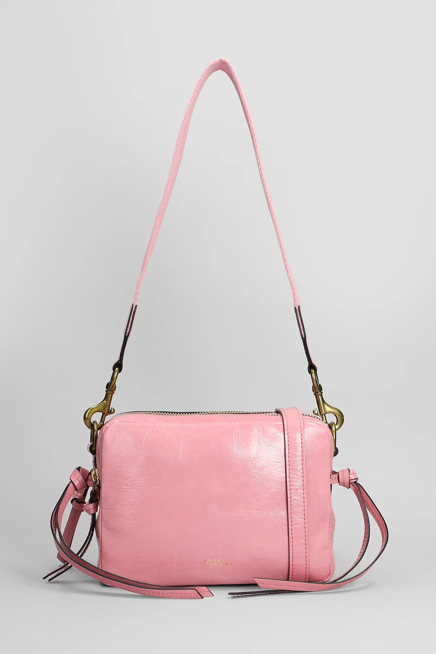 Wardy camera Shoulder bag in rose-pink leather