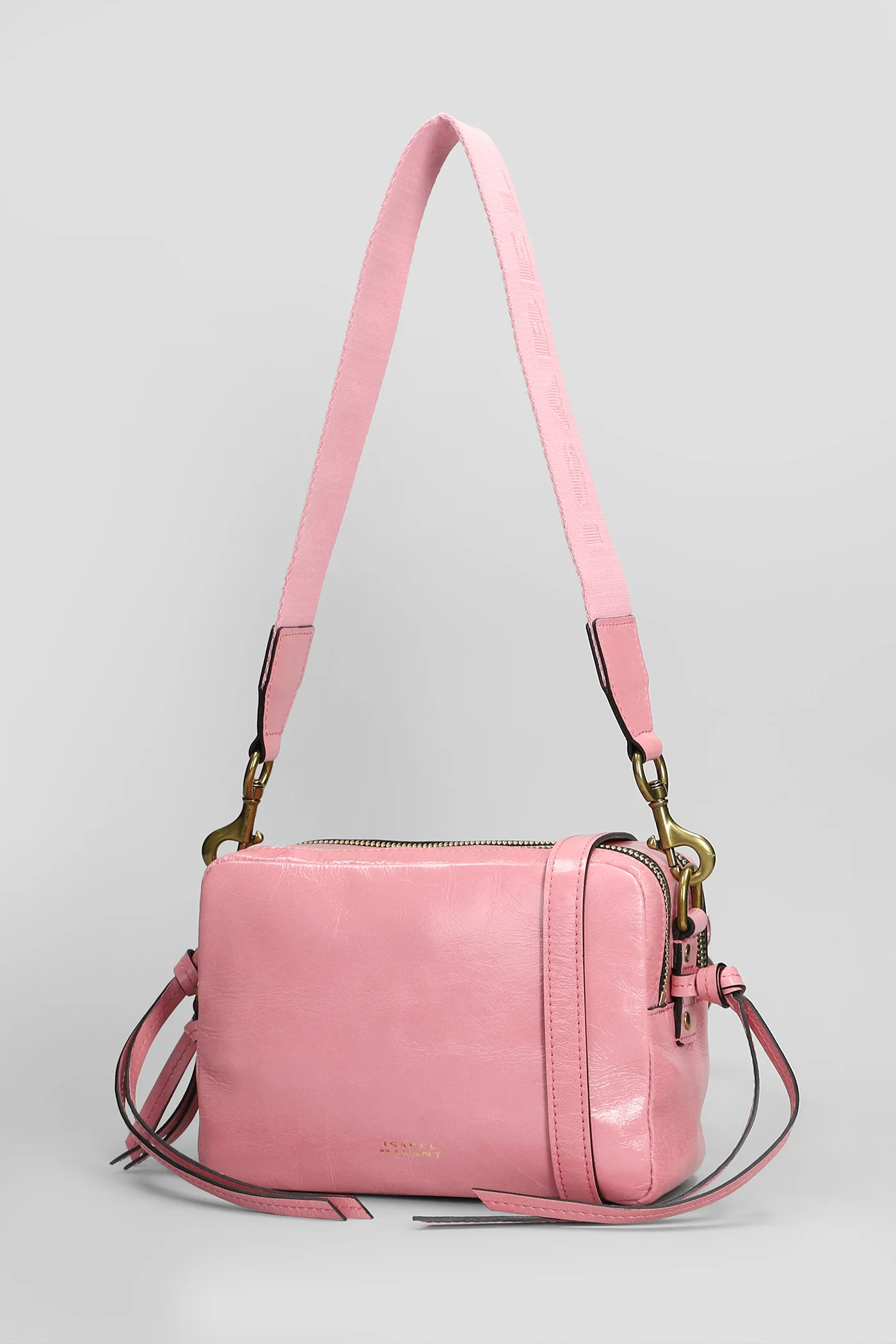 Wardy camera Shoulder bag in rose-pink leather - Image 2