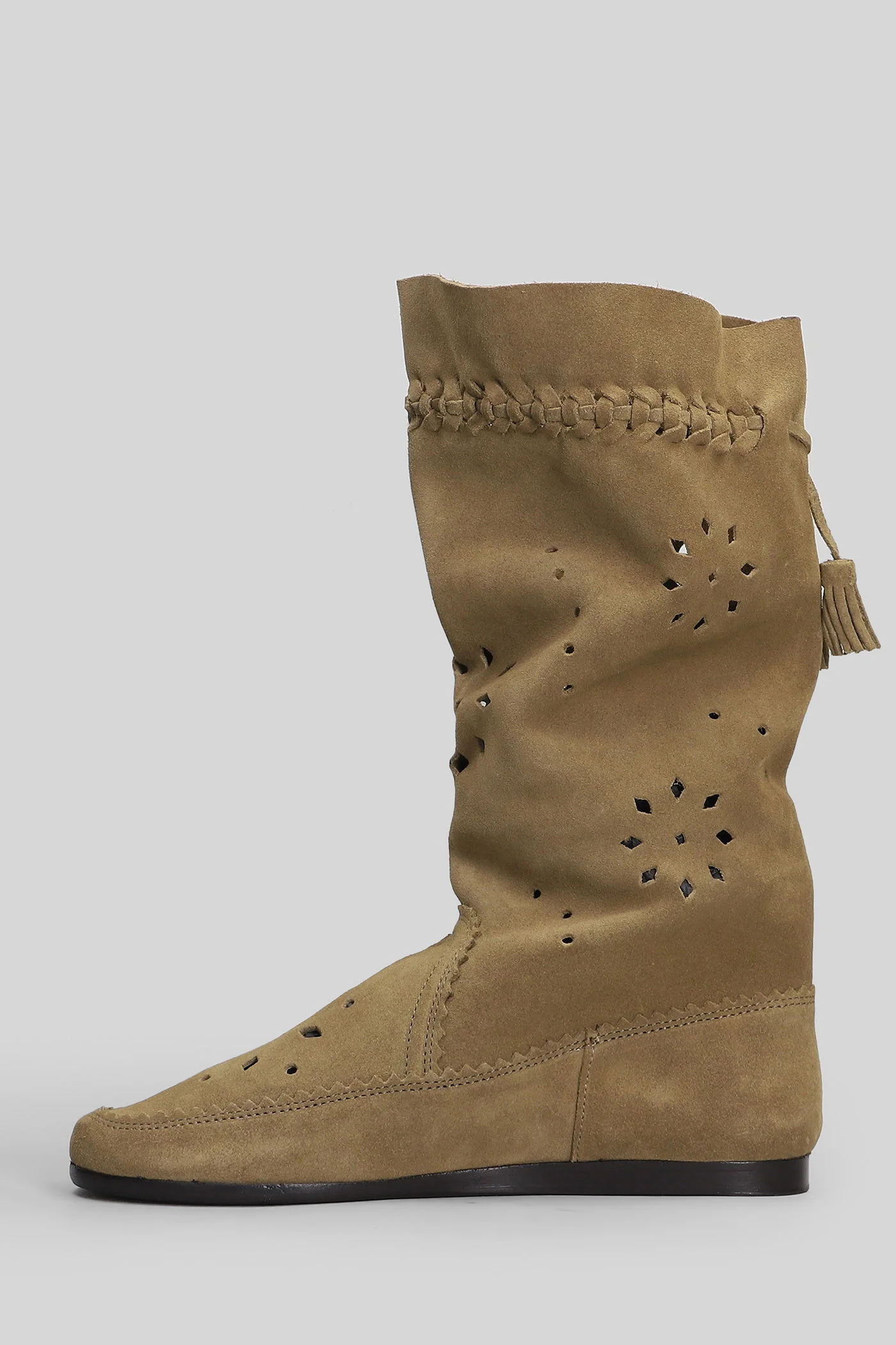 Welky low heels boots in taupe suede - Image 3