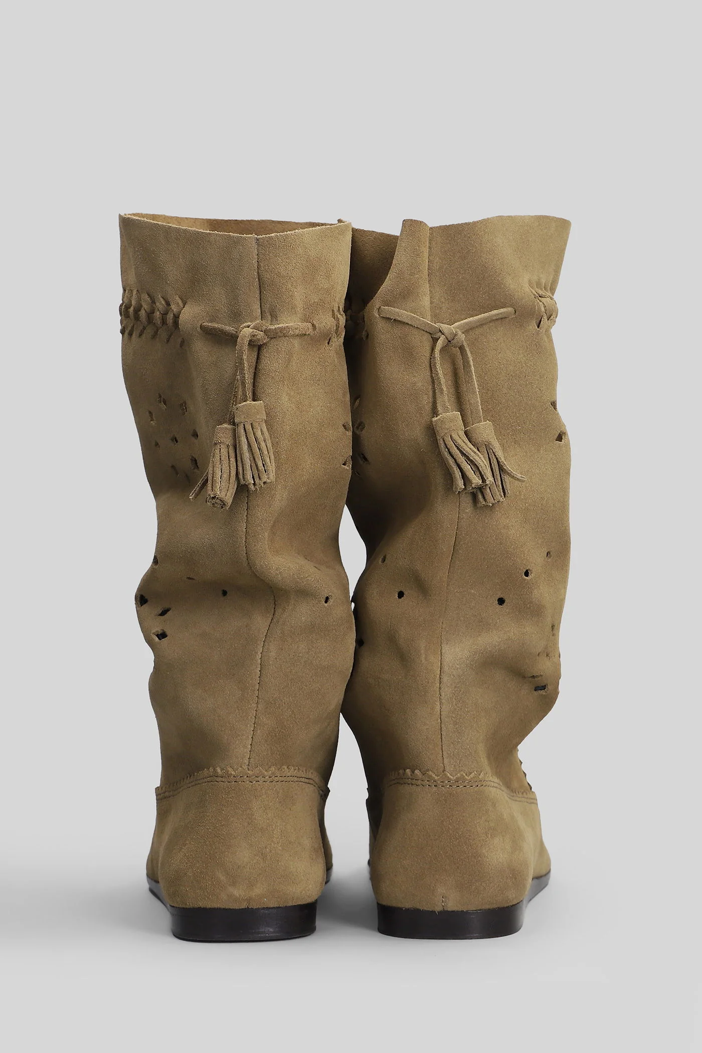 Welky low heels boots in taupe suede - Image 4
