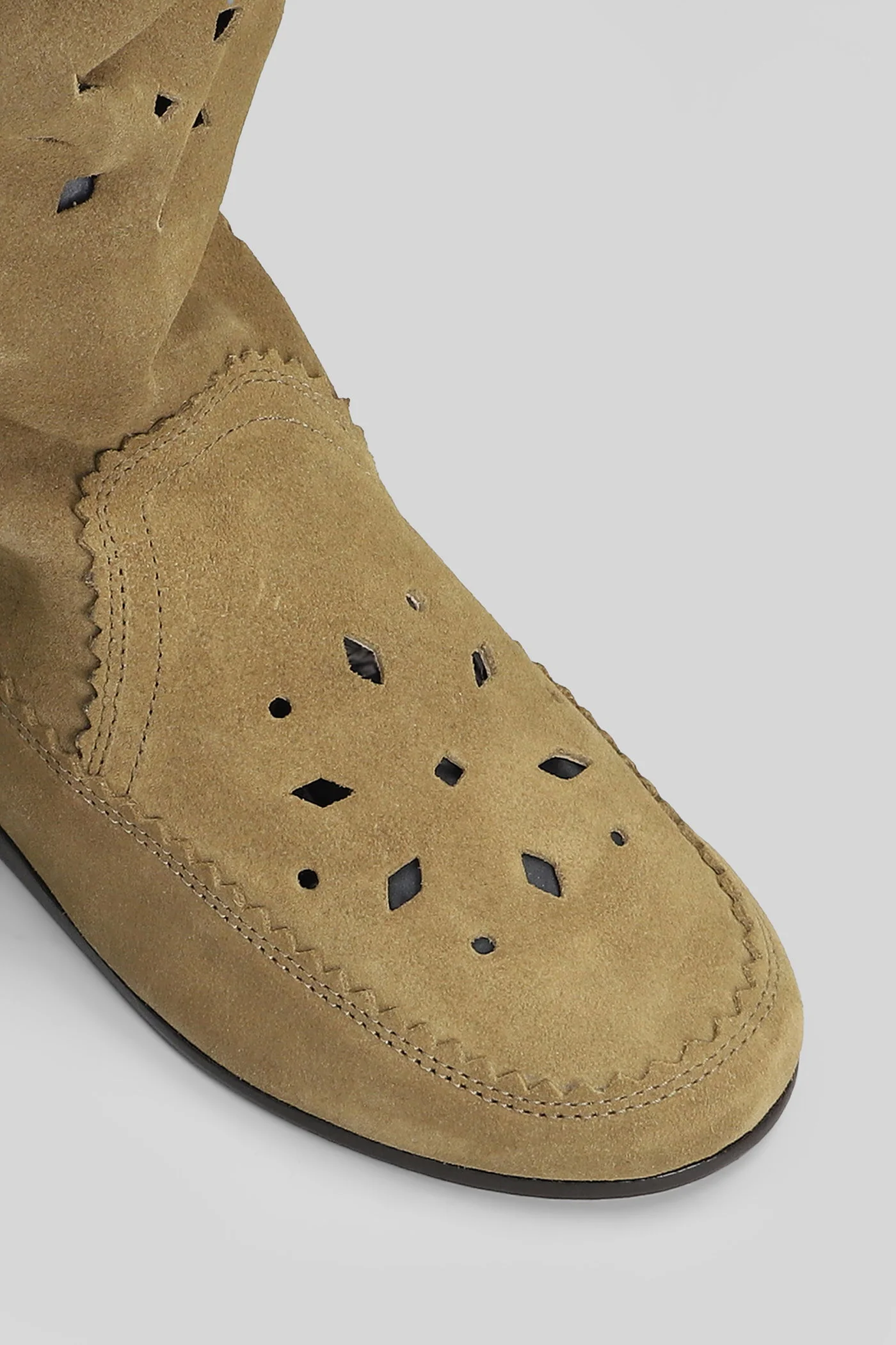 Welky low heels boots in taupe suede - Image 5