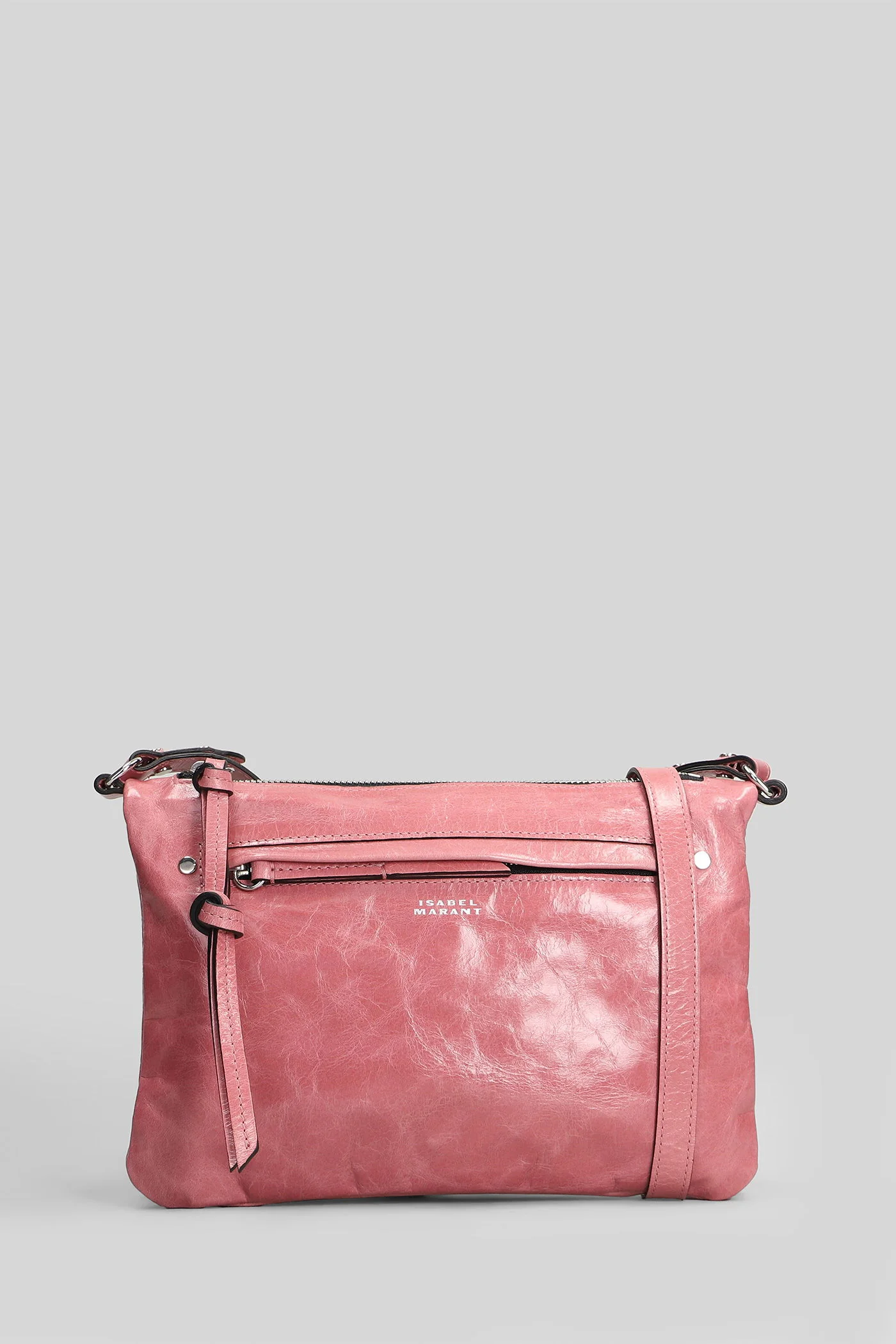 Winna duo Shoulder bag in rose-pink leather