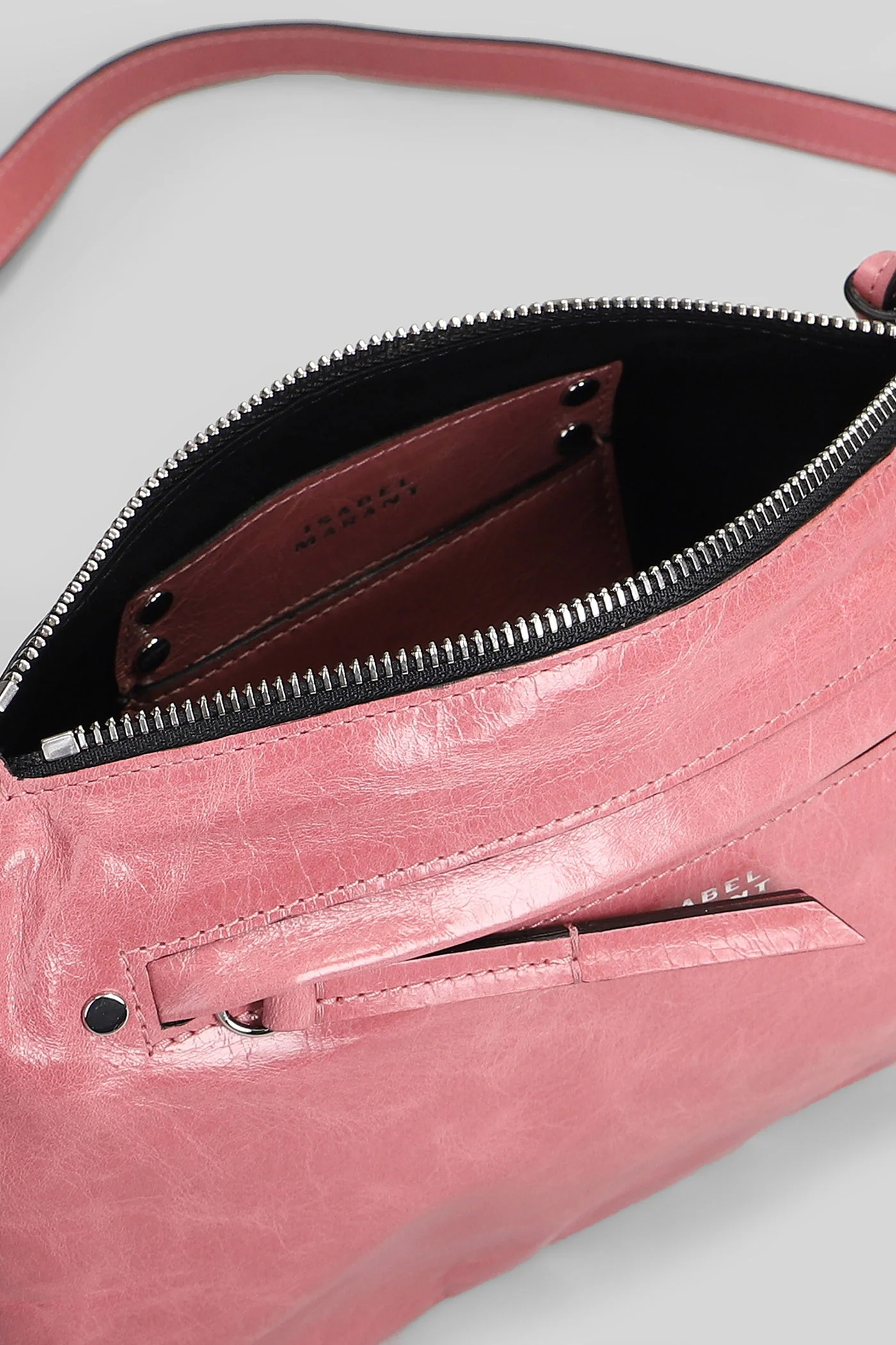 Winna duo Shoulder bag in rose-pink leather - Image 4