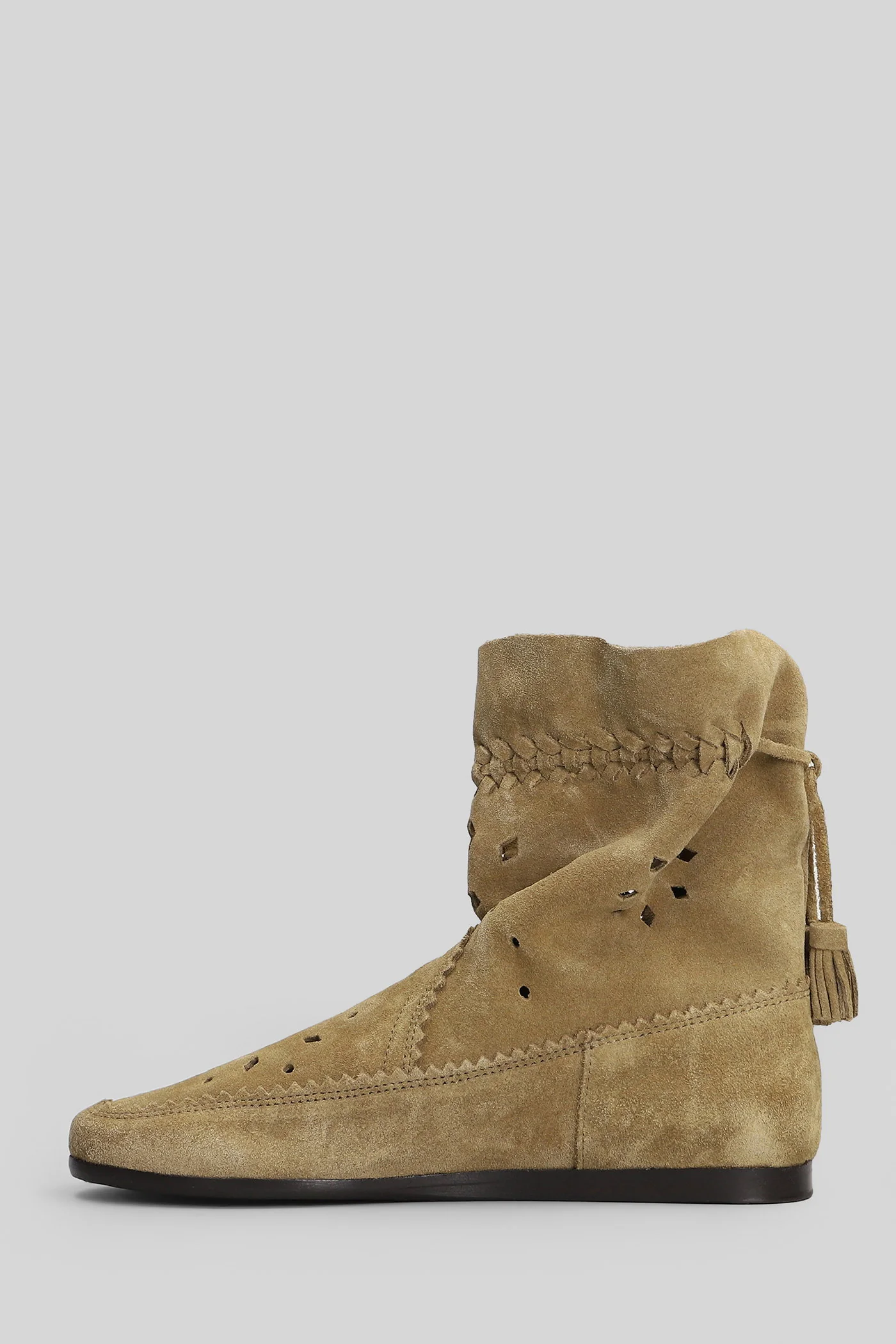 Woosta low heels Ankle boots in taupe suede - Image 3