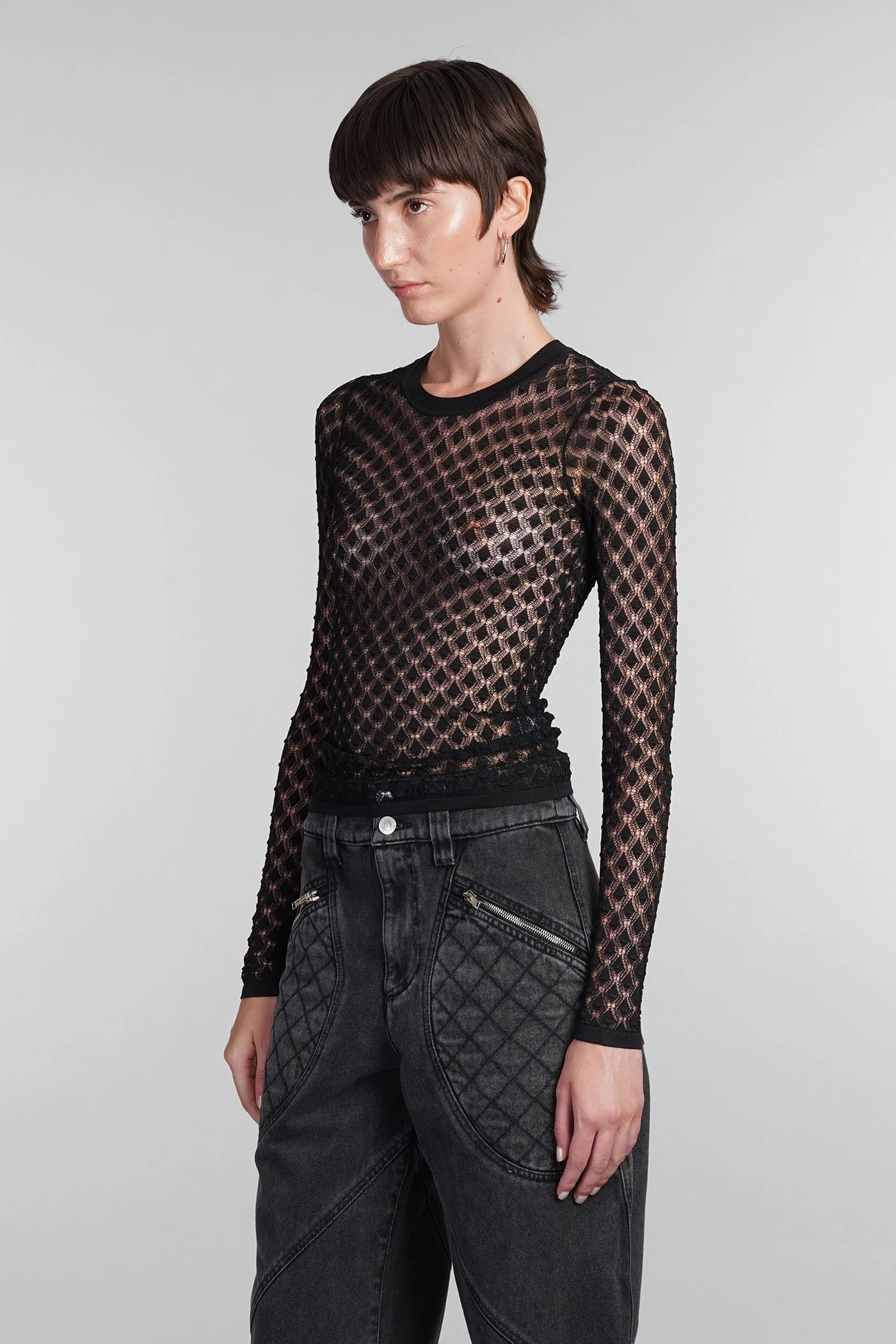 Zavia Knitwear in black polyester - Image 4