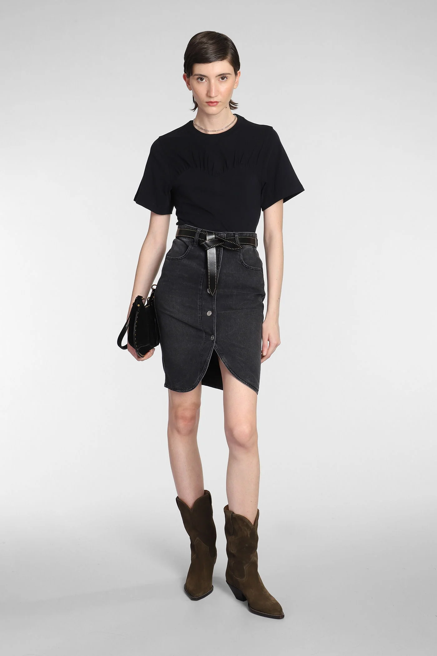 Zazie T-Shirt in black cotton - Image 2