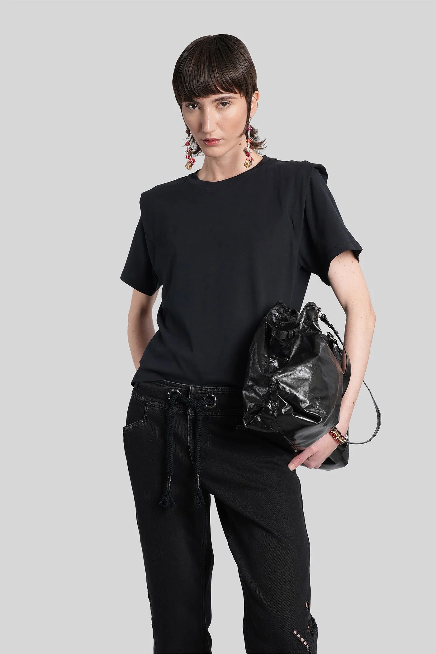 Zelitos T-Shirt in black cotton - Image 2