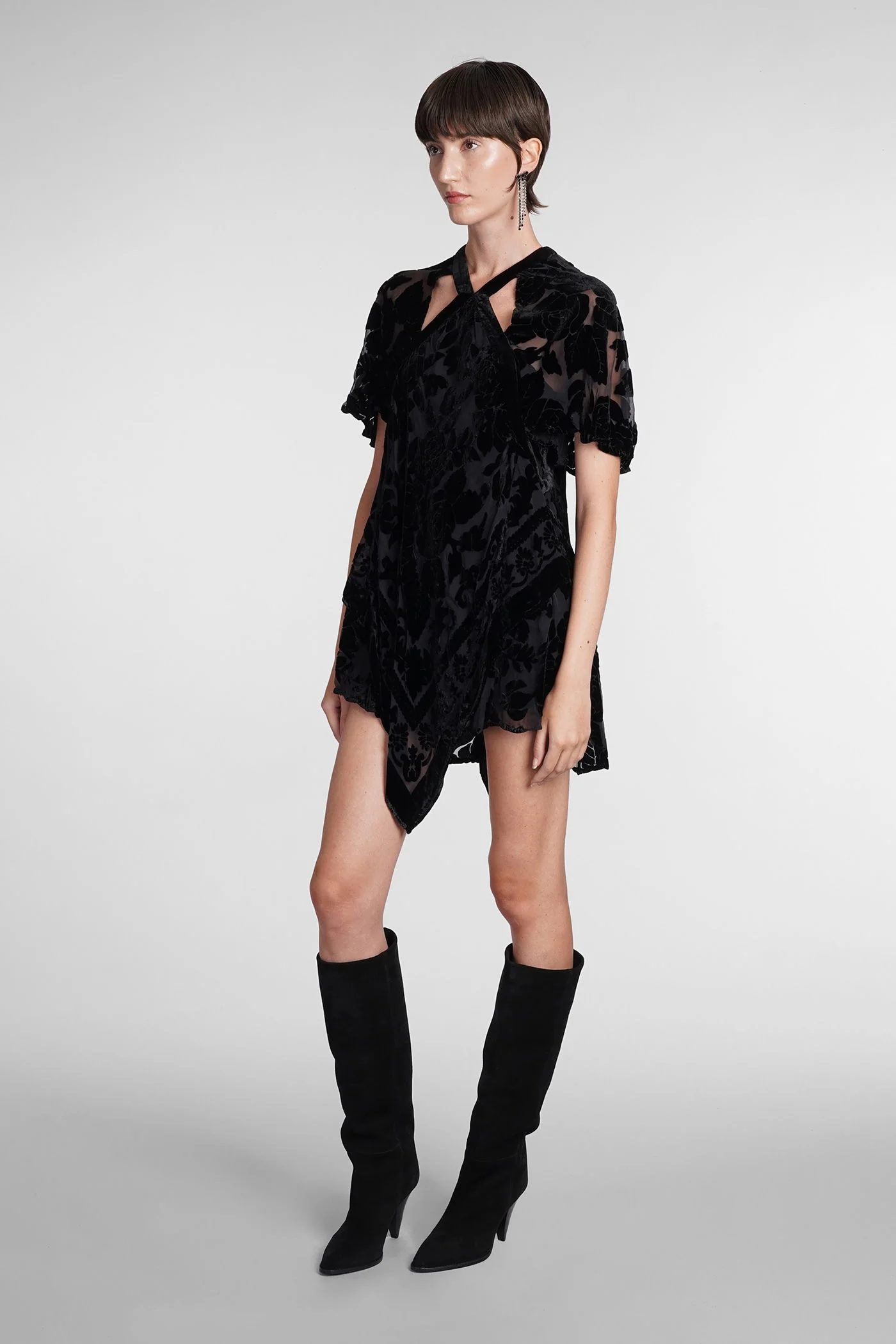 Zena Dress woman  in black viscose - Image 4