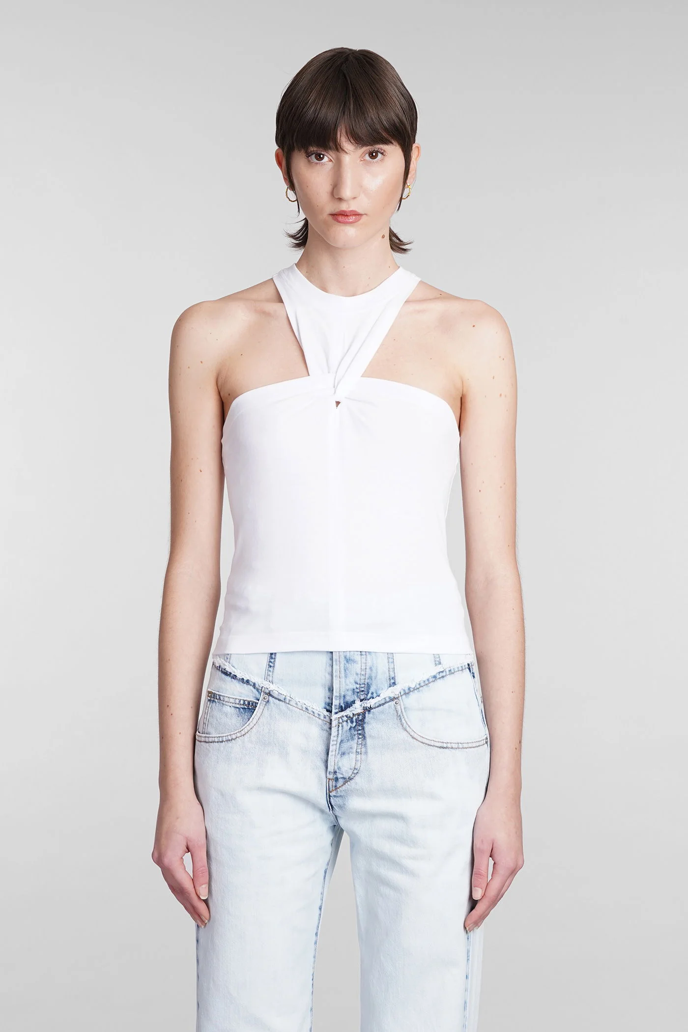 Zineba Topwear in white cotton