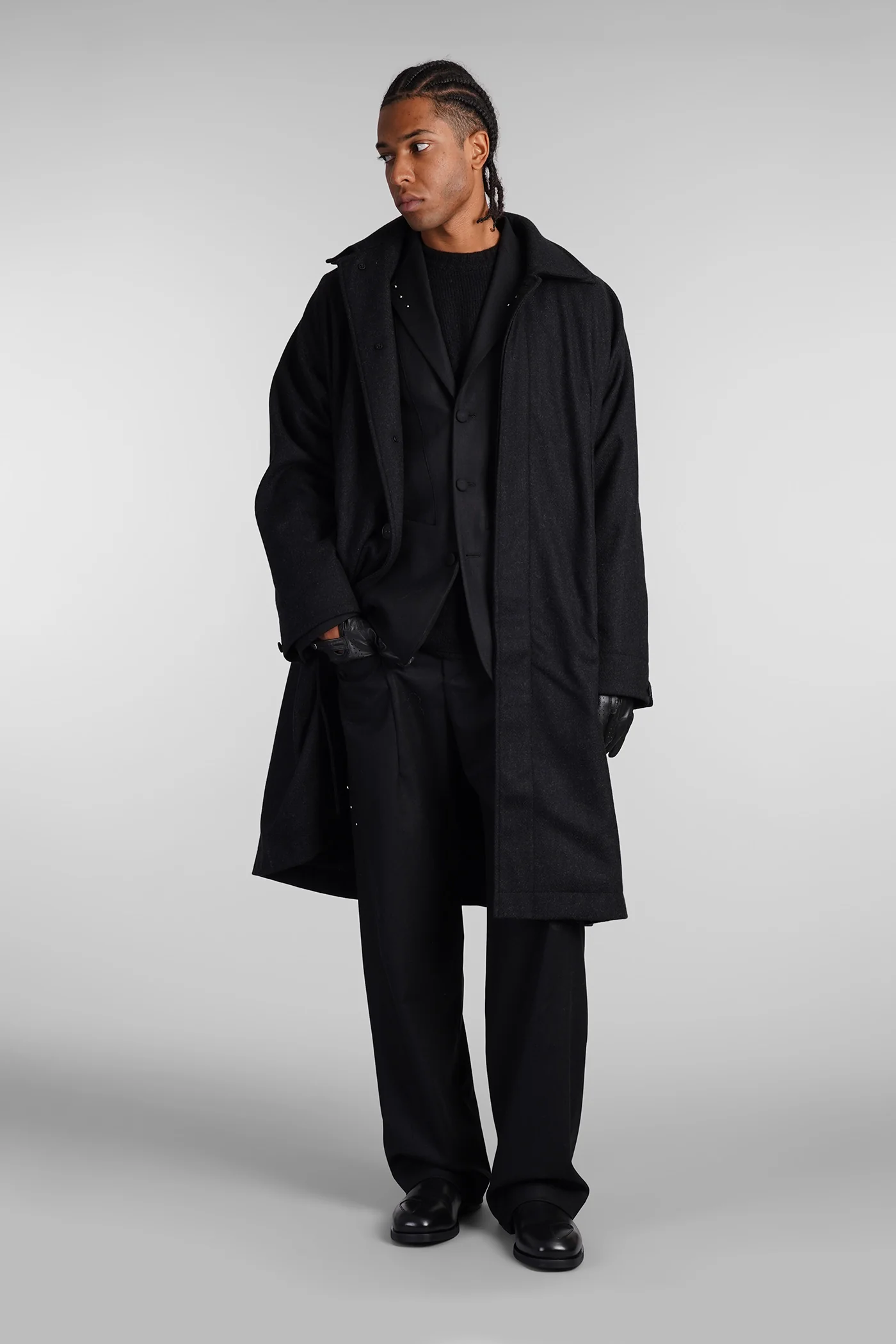 Asset Trousers Pants in black wool - Image 2