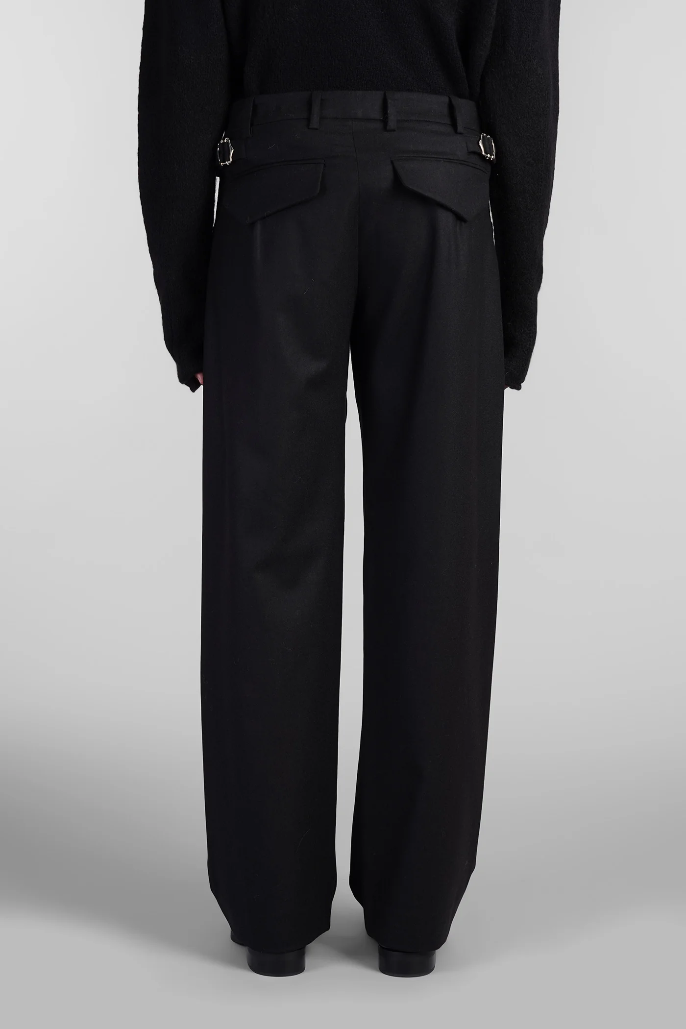 Asset Trousers Pants in black wool - Image 3