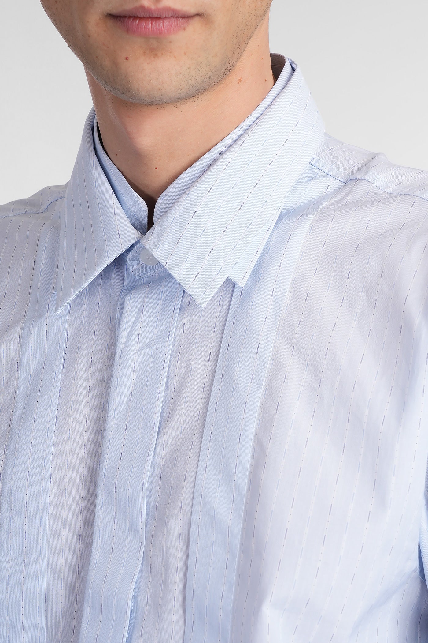 Palaeo Shirt Shirt in cyan cotton - Image 5