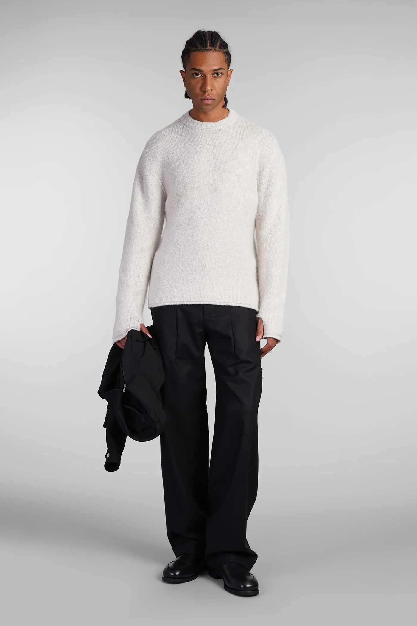 Stave Knit Knitwear in grey wool - Image 2