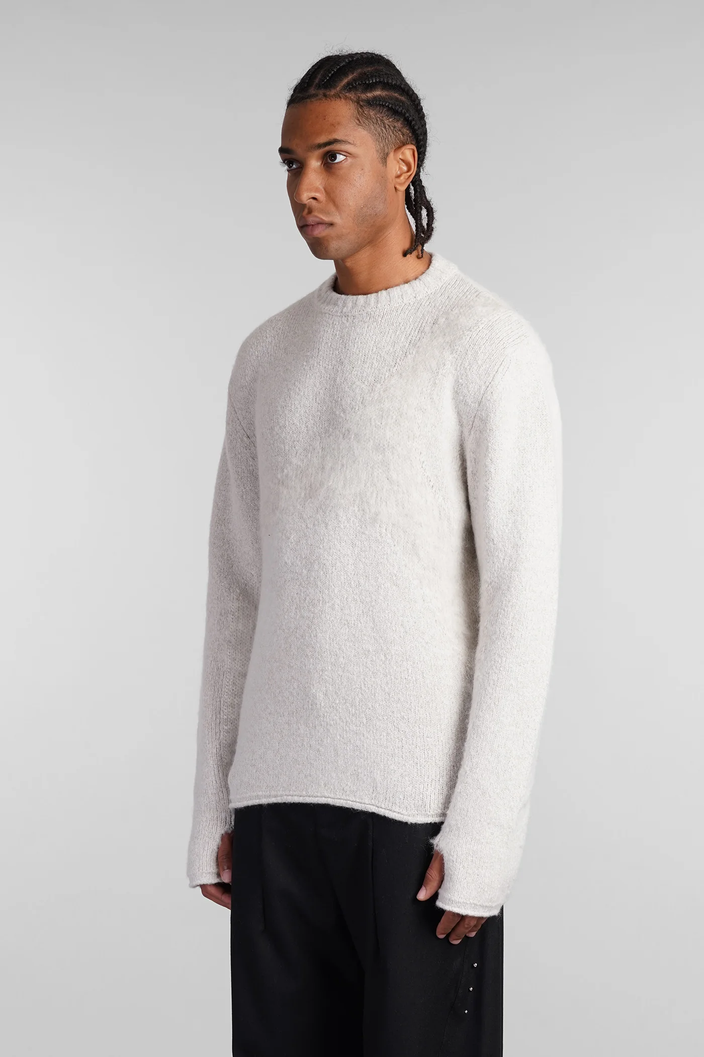 Stave Knit Knitwear in grey wool - Image 4