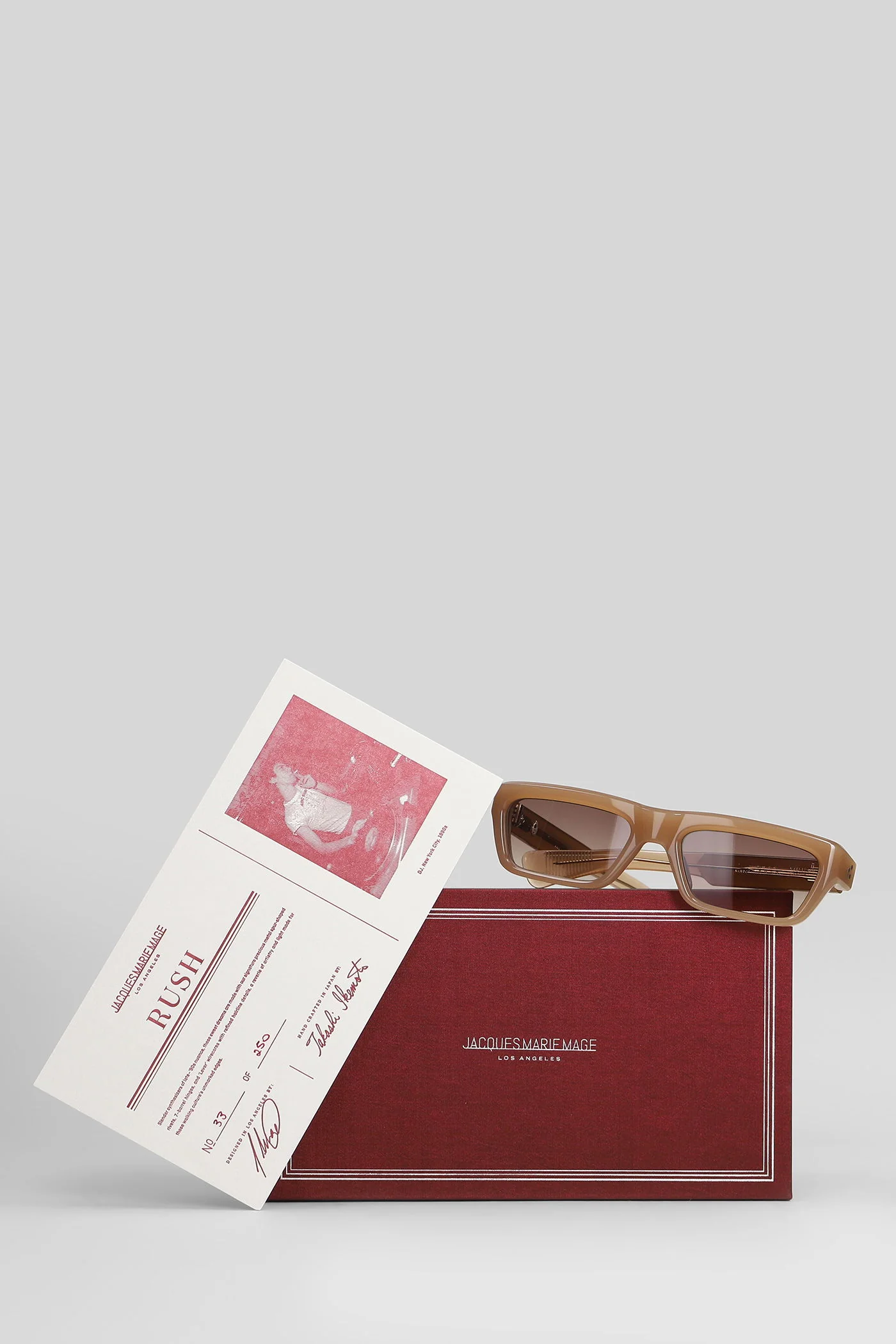 Rush Sunglasses in beige acetate - Image 4