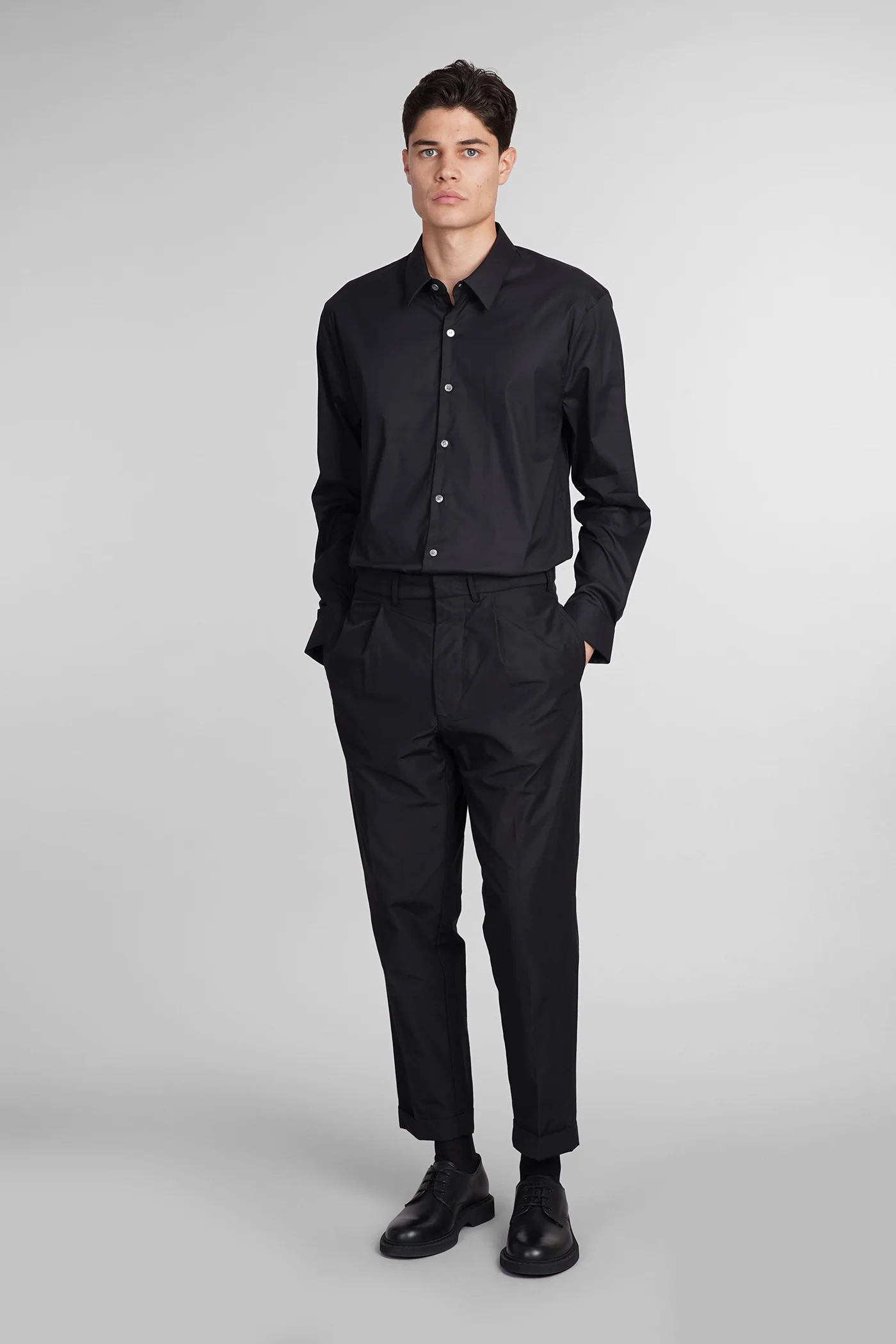 Shirt in black cotton - Image 2