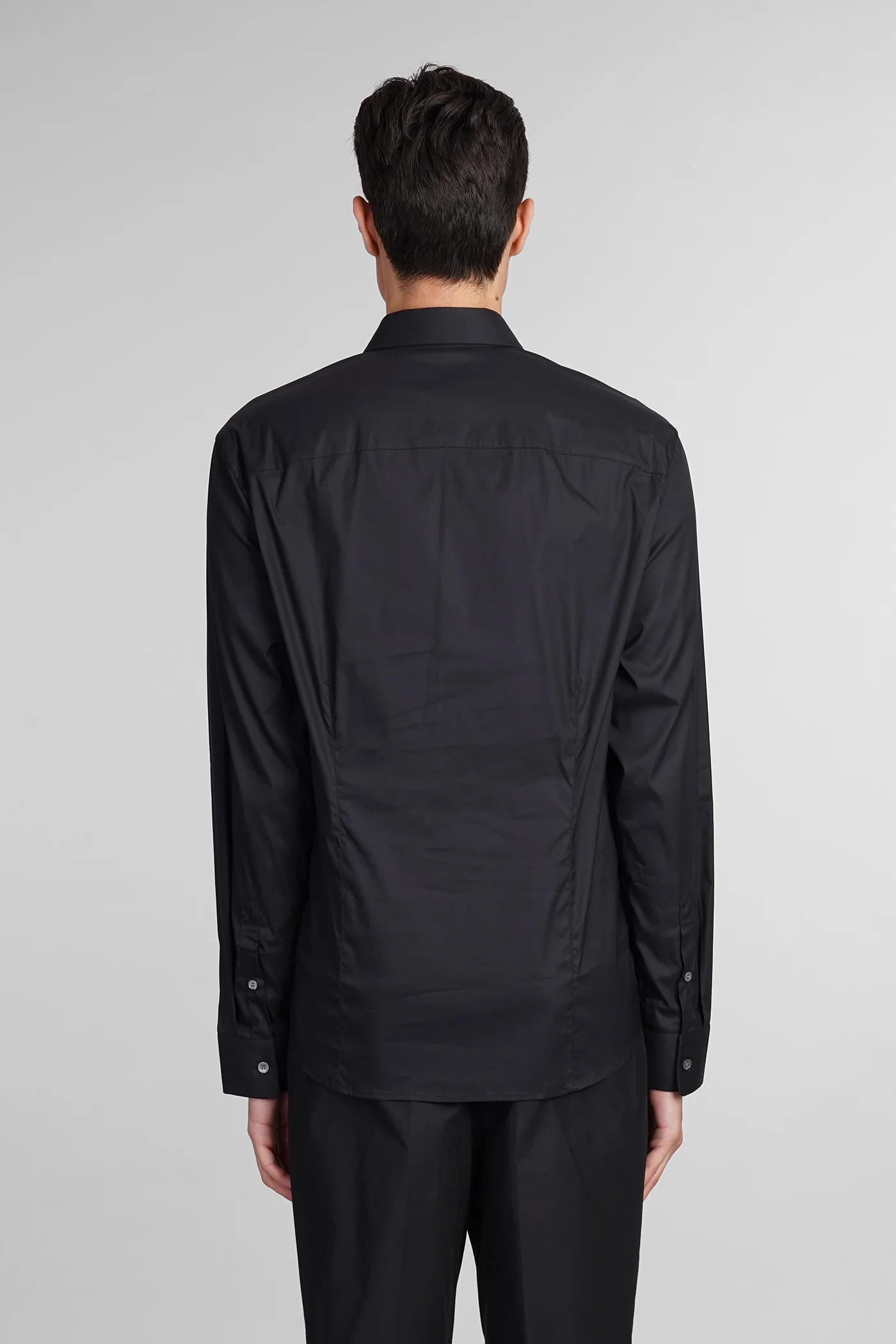 Shirt in black cotton - Image 3