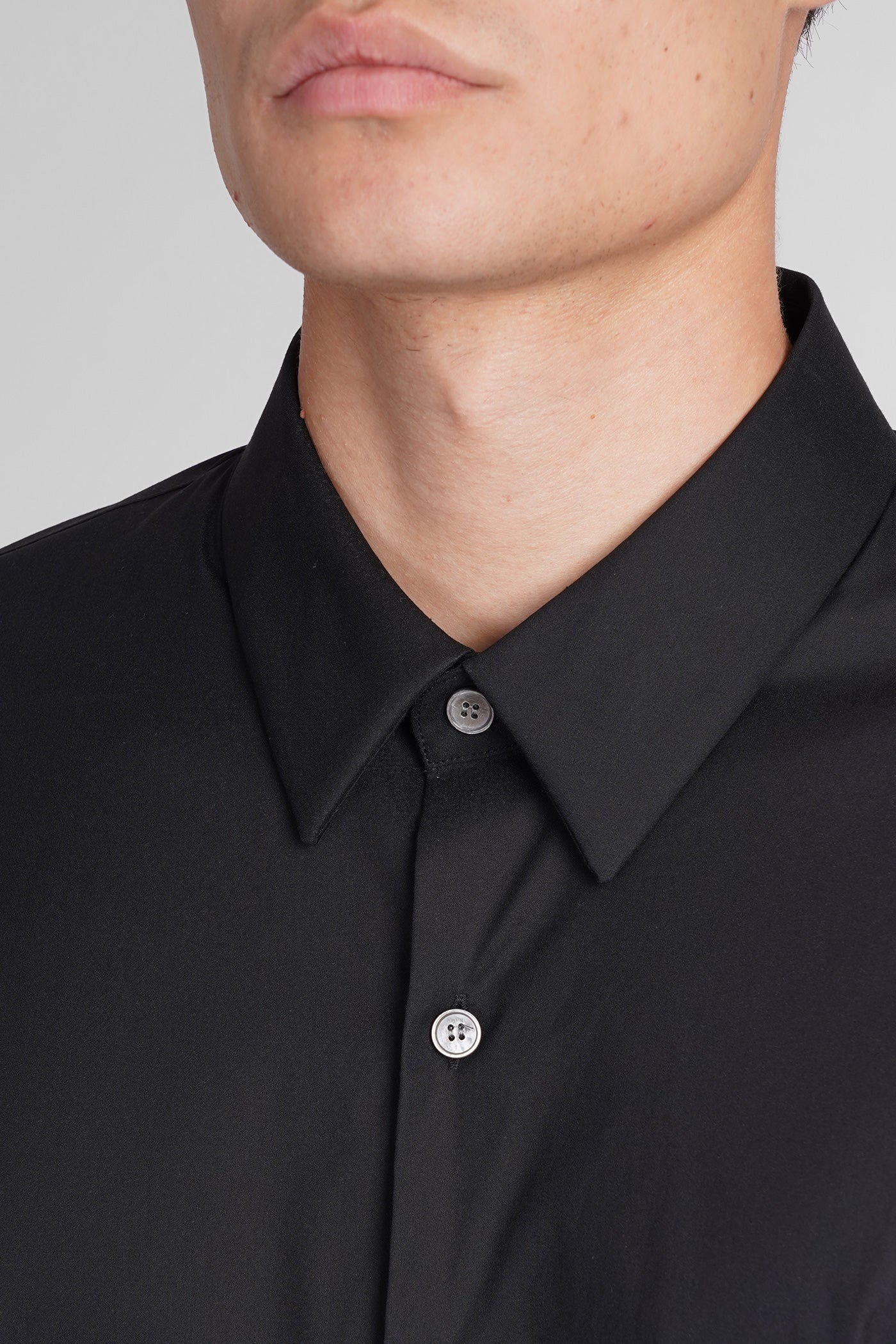 Shirt in black cotton - Image 5
