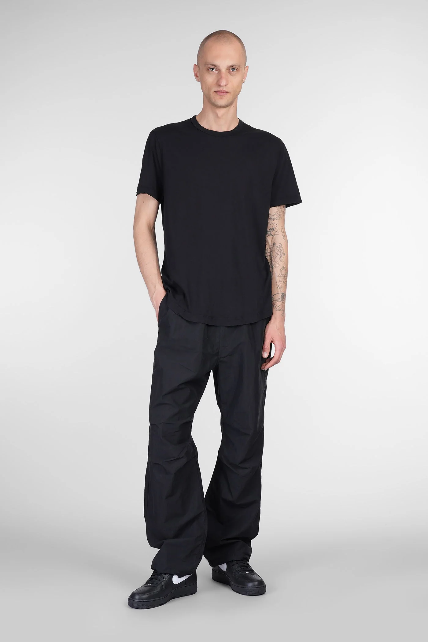 T-Shirt in black cotton - Image 2