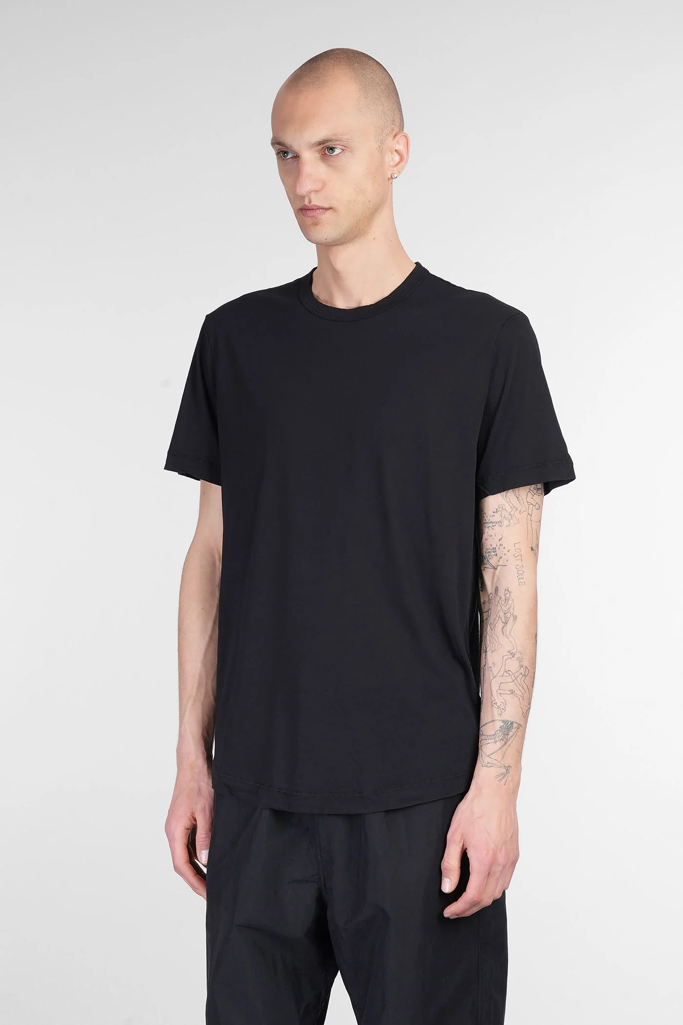 T-Shirt in black cotton - Image 4