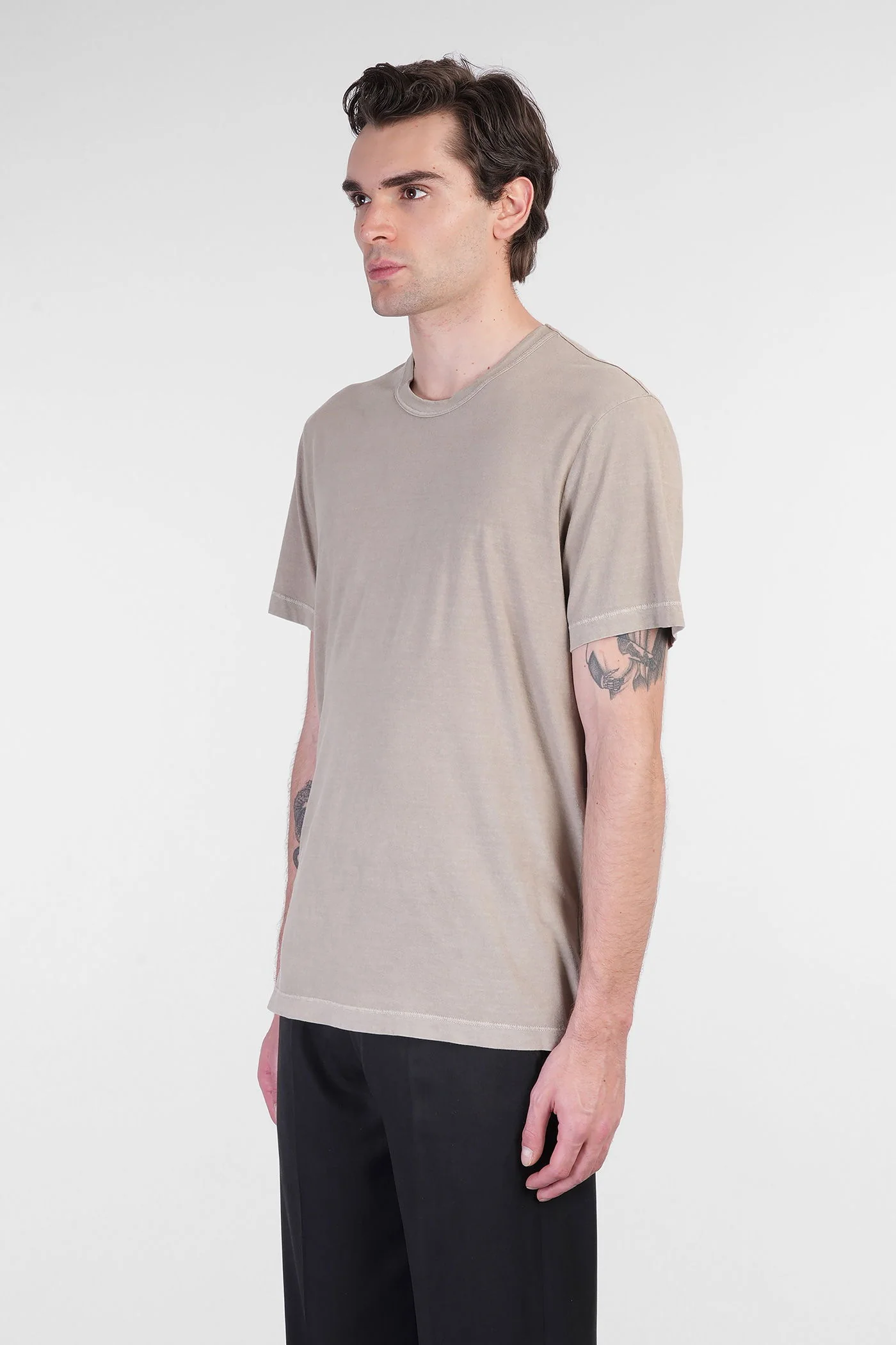 T-Shirt in green Cotone egiziiano nylon recycled - Image 4