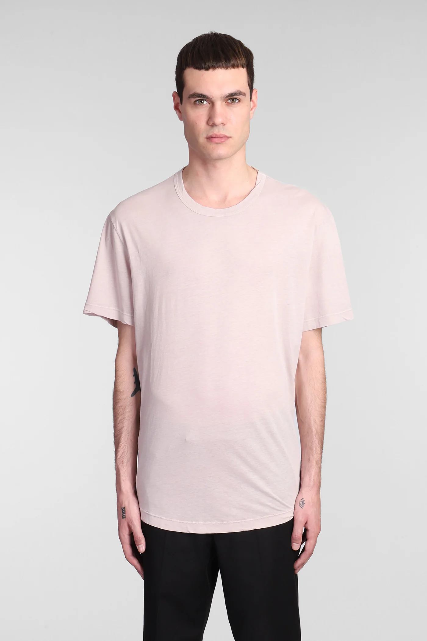 T-Shirt in rose-pink cotton