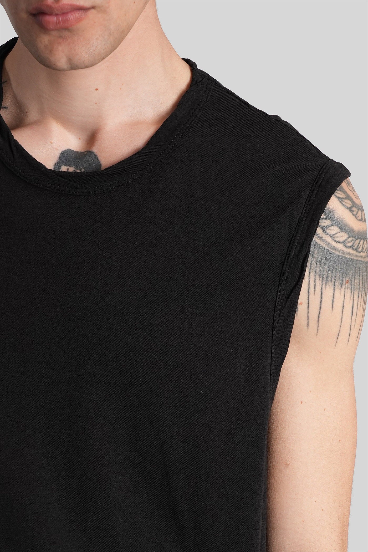 tank Top in black cotton - Image 5