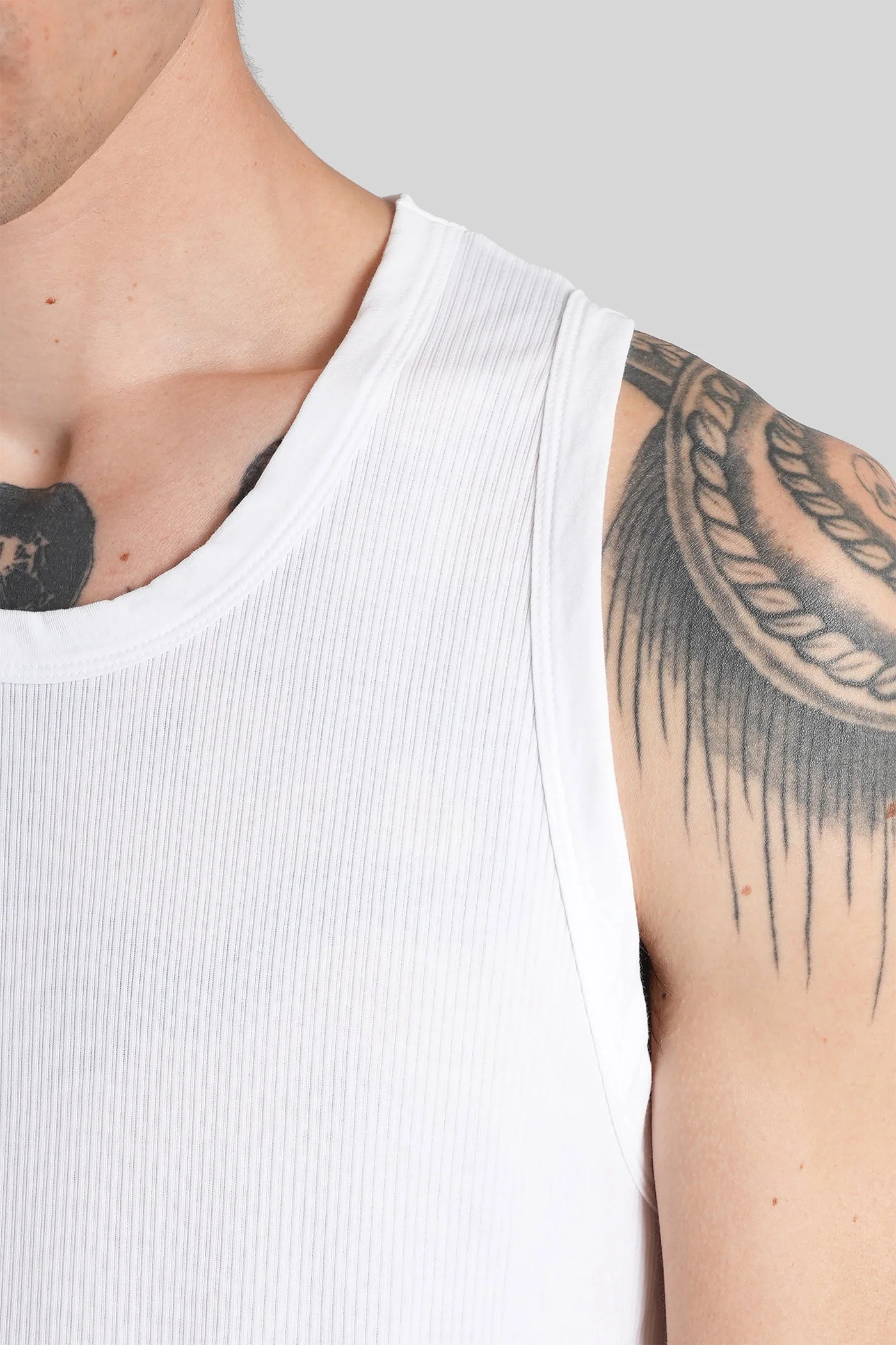 tank Top in white cotton - Image 5