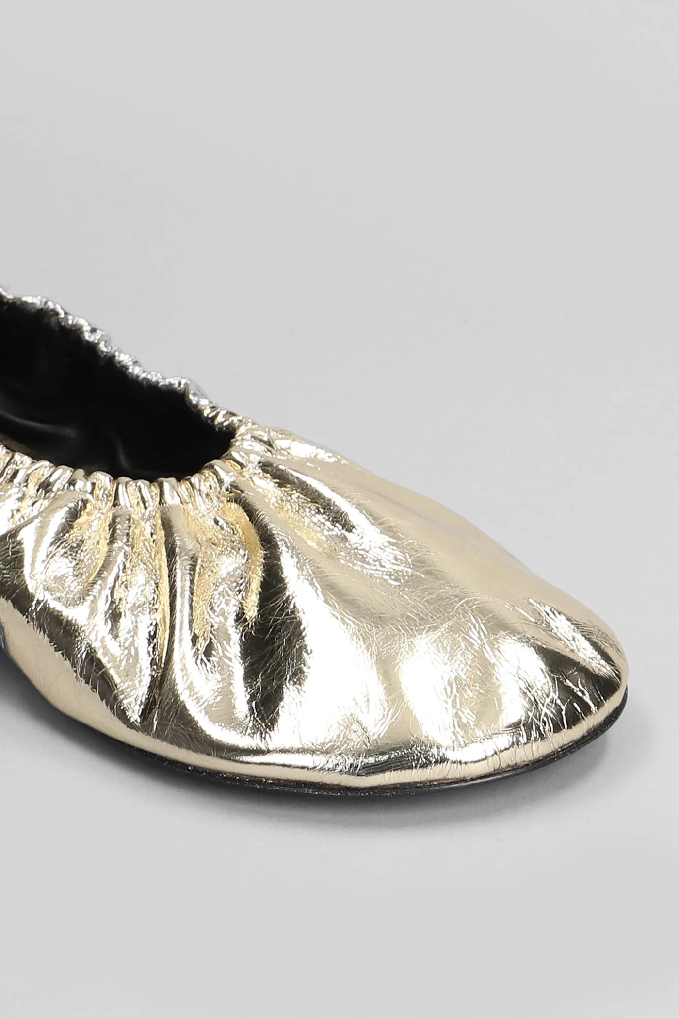 Ballet flats in platinum leather - Image 5