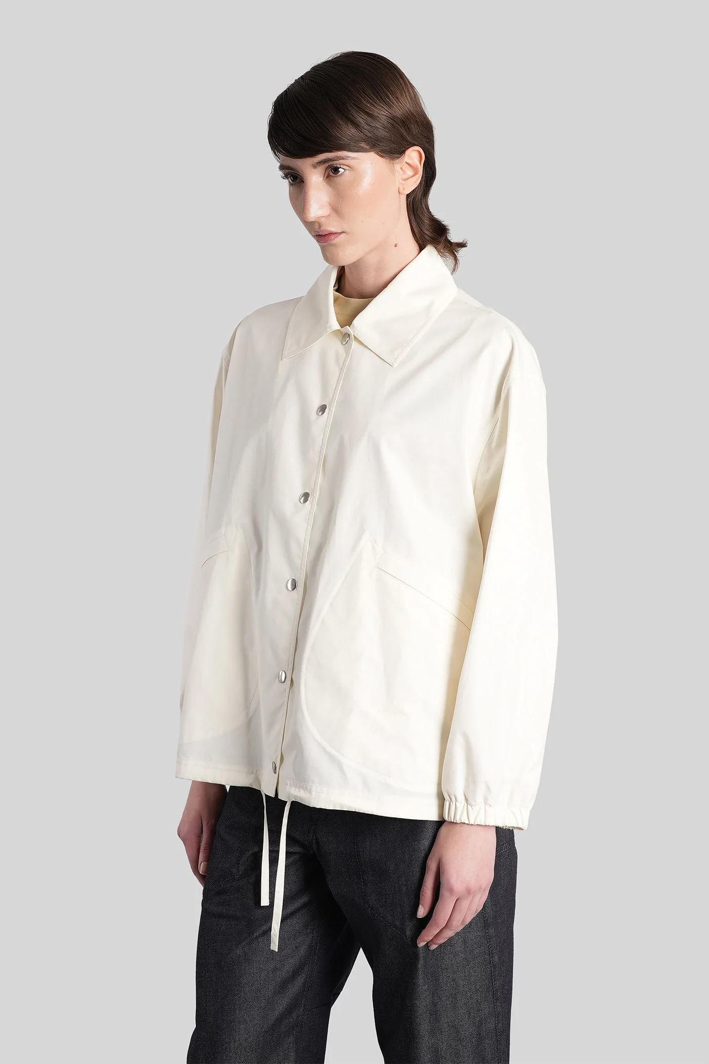 Blouson 01 Casual jacket in beige cotton - Image 4
