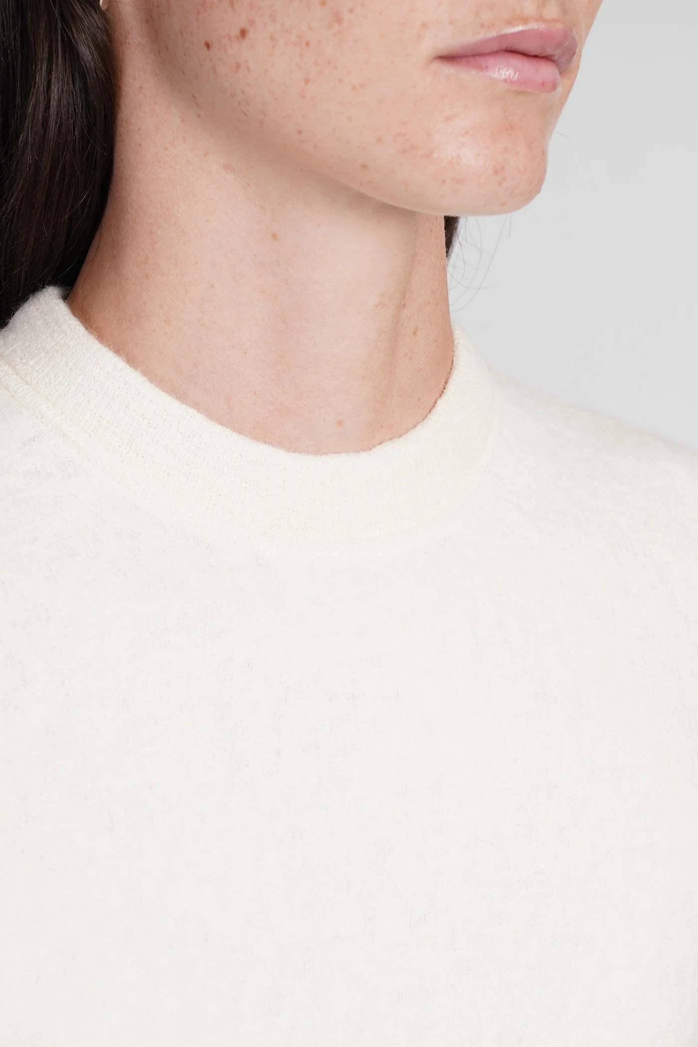 Dress woman  in beige wool - Image 5