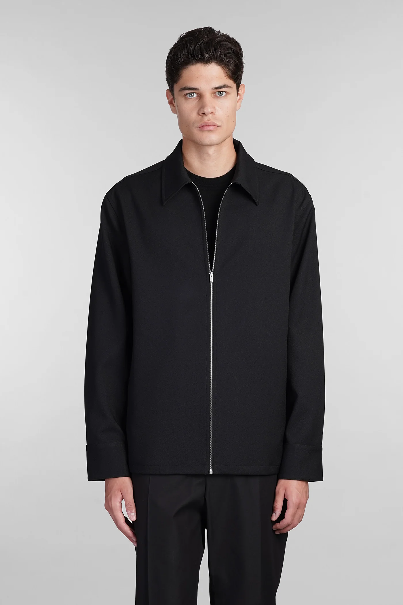 in black polyester