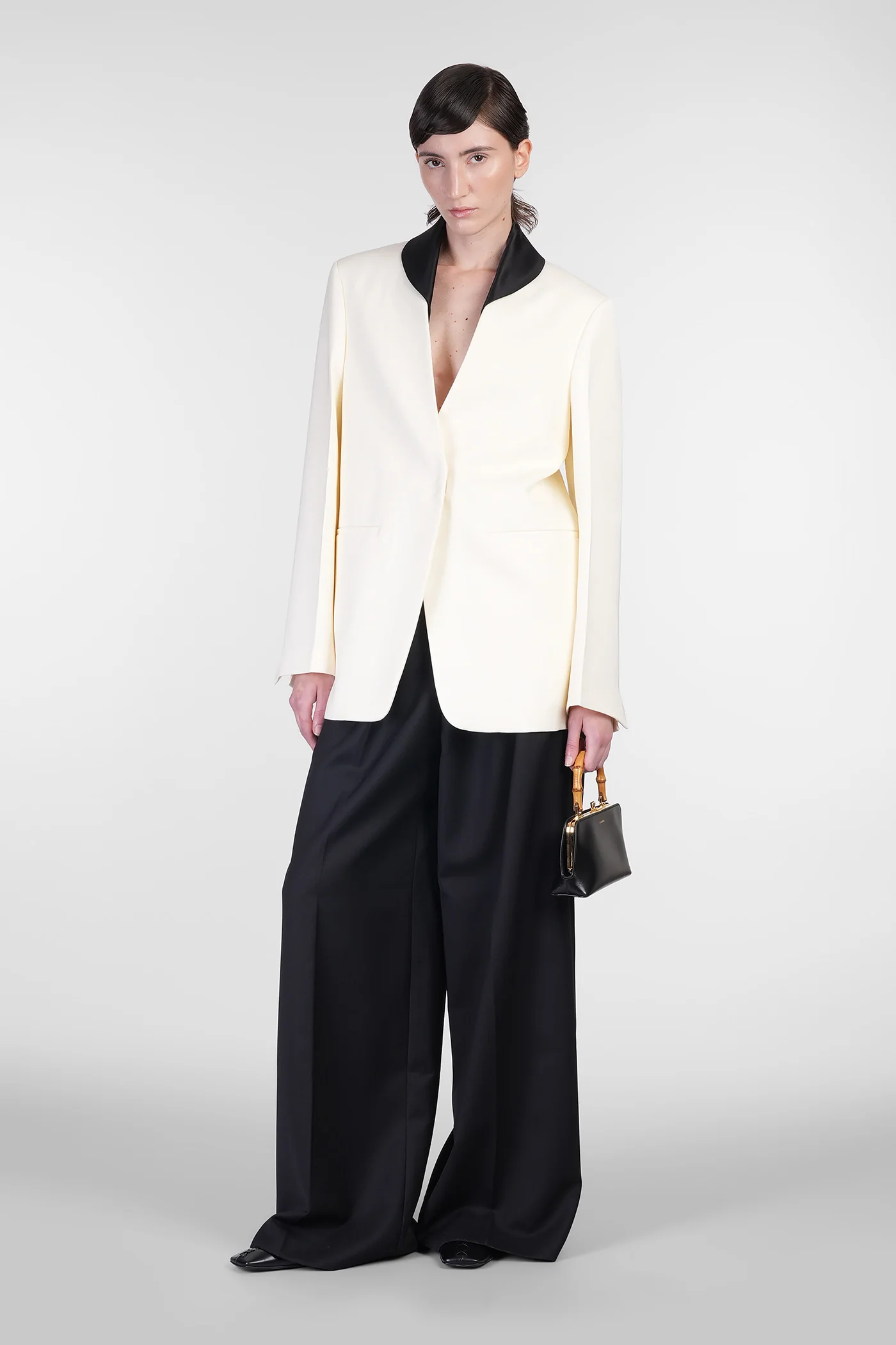 Jacket 66 Blazer in beige viscose - Image 2