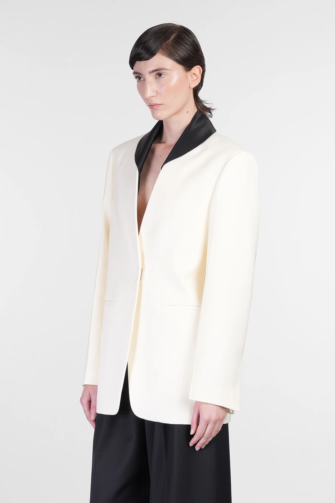 Jacket 66 Blazer in beige viscose - Image 4