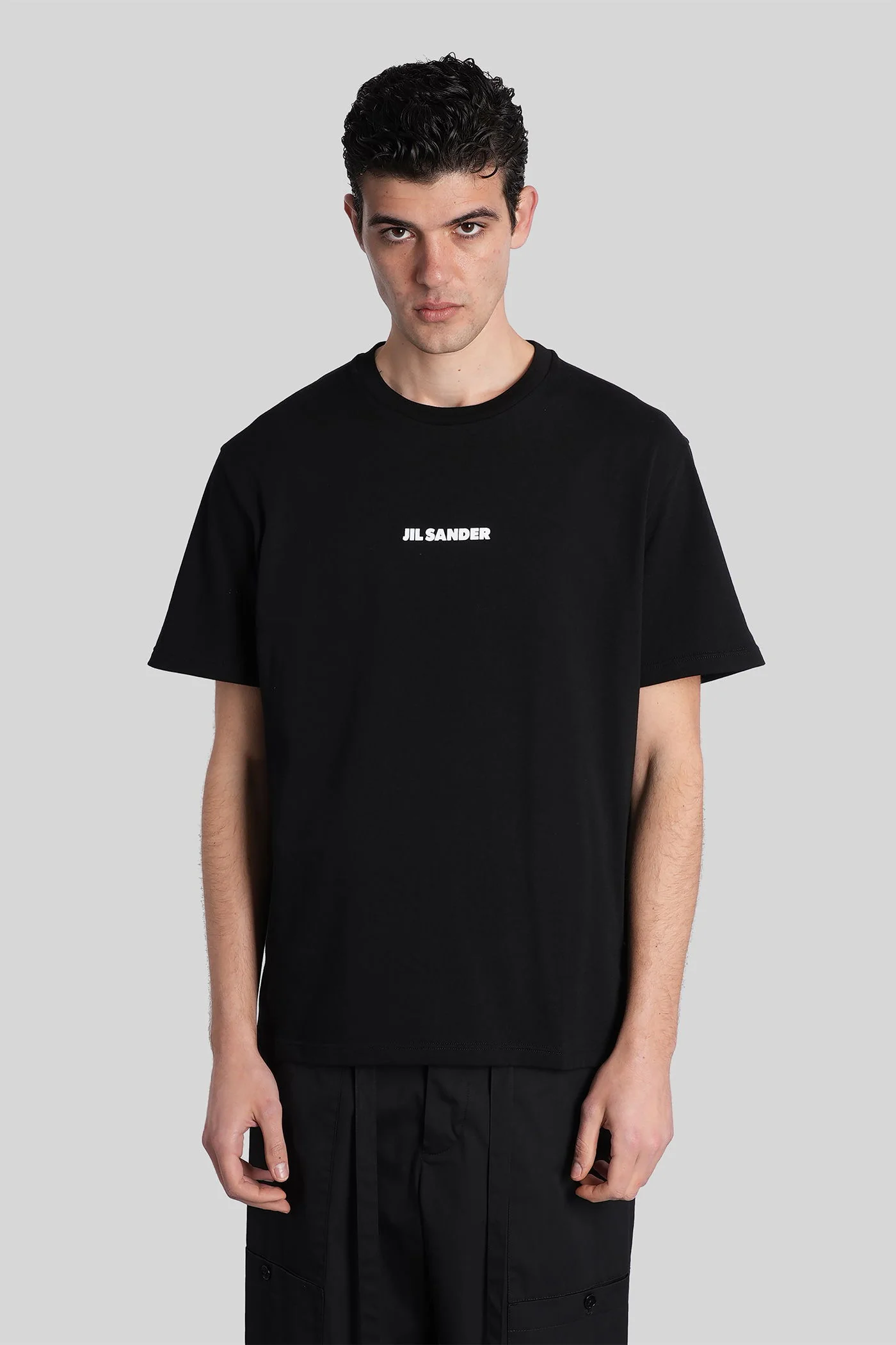 Logo t-shirt cn ss T-Shirt in black cotton