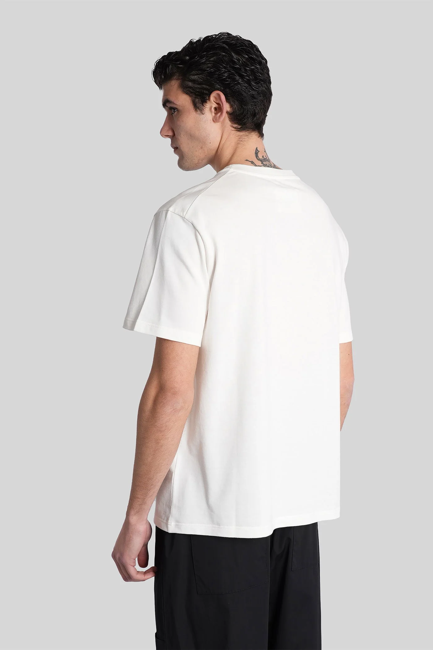 Logo t-shirt cn ss T-Shirt in white cotton - Image 3