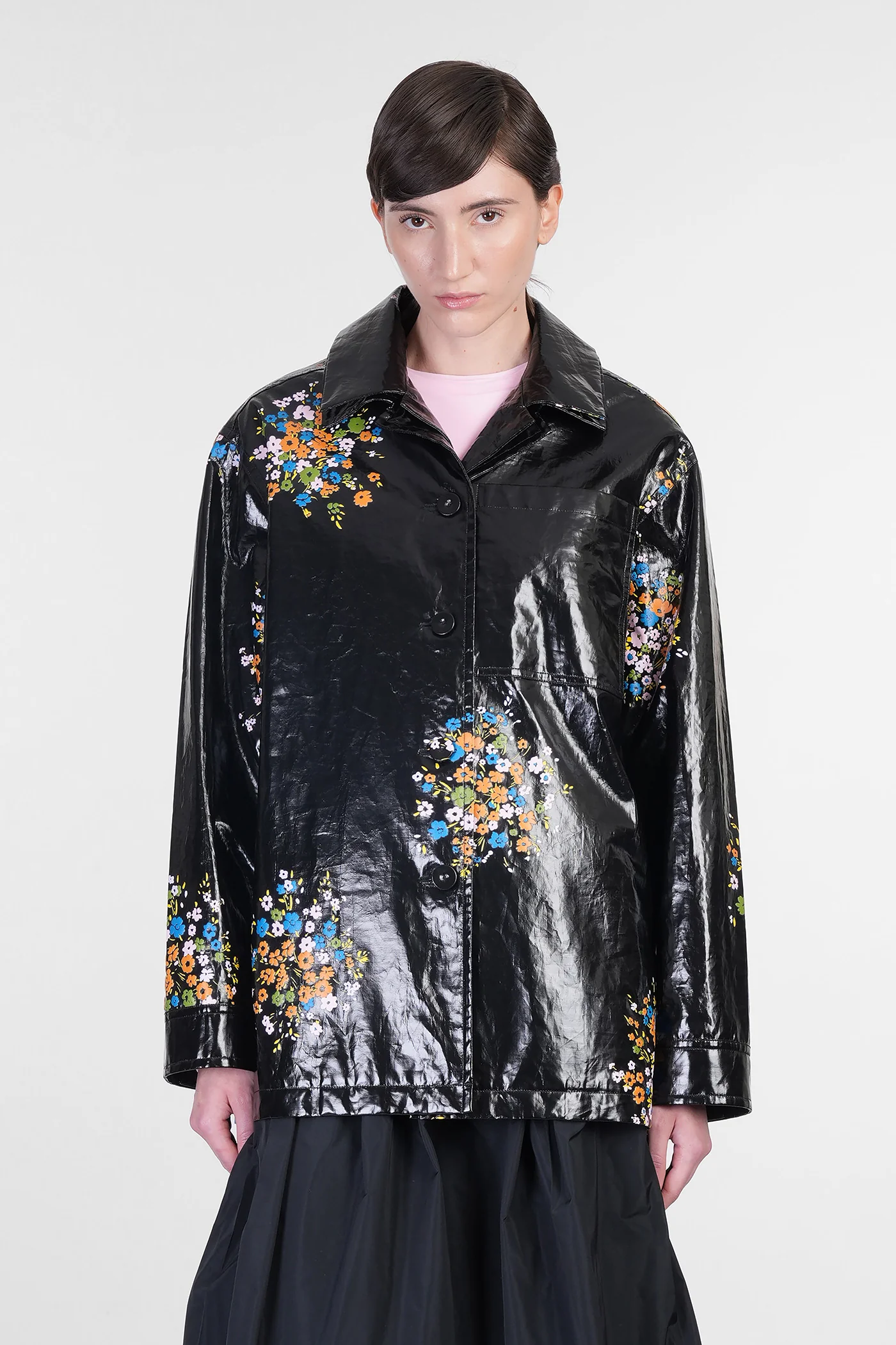 Outershirt 04 Casual jacket in black linen