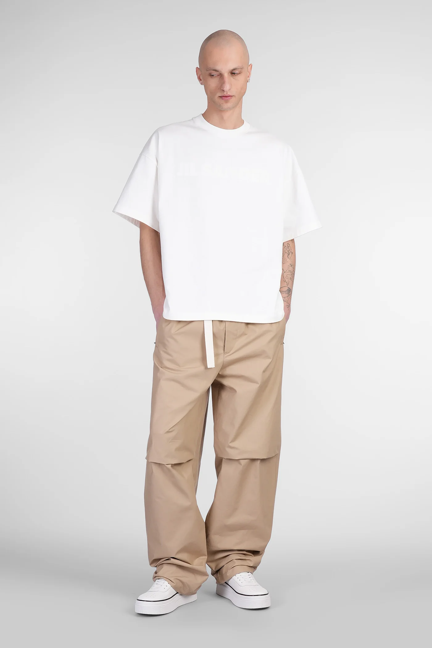 Pants in beige cotton - Image 2