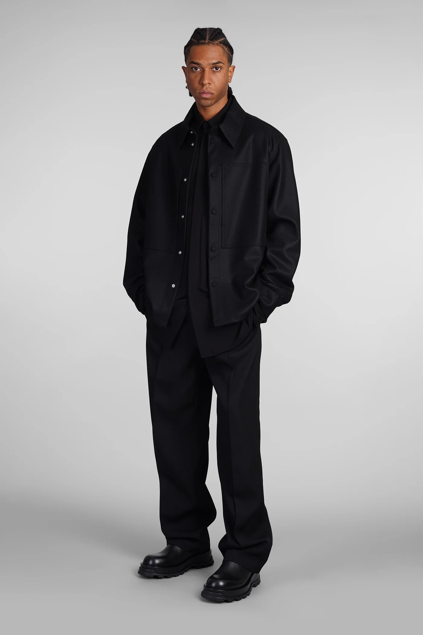 Pants in black wool - Image 2