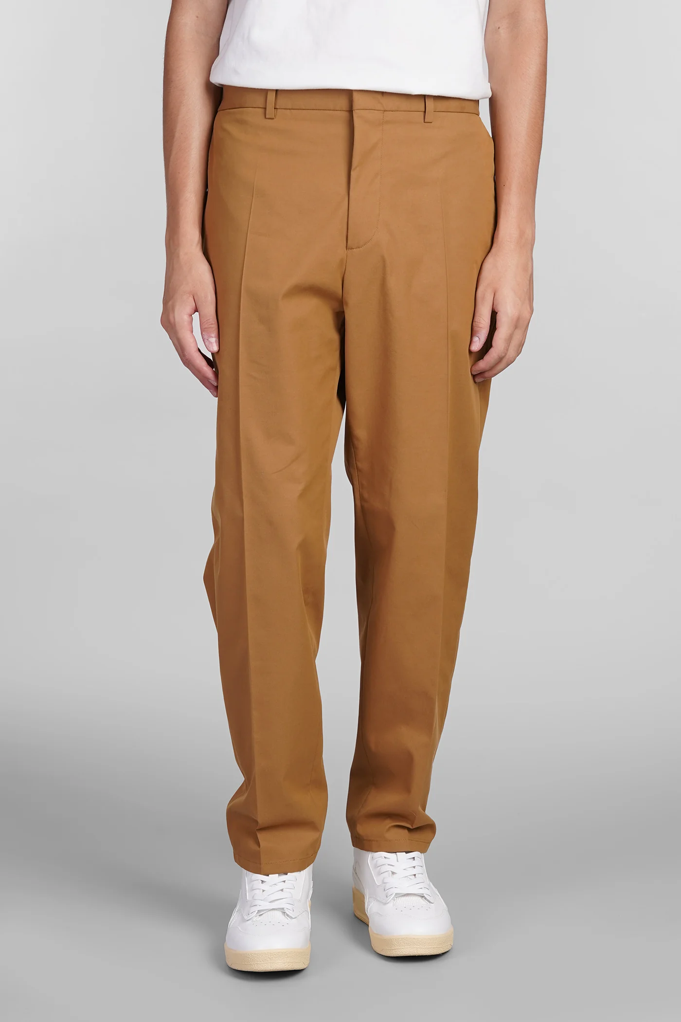Pants in Camel cotton