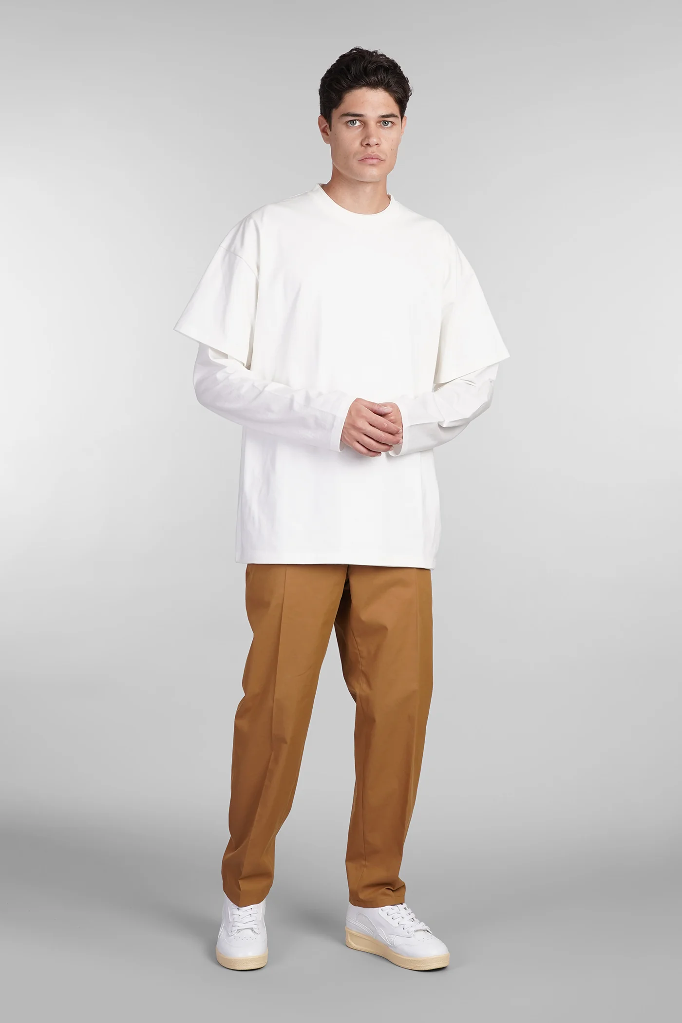Pants in Camel cotton - Image 2