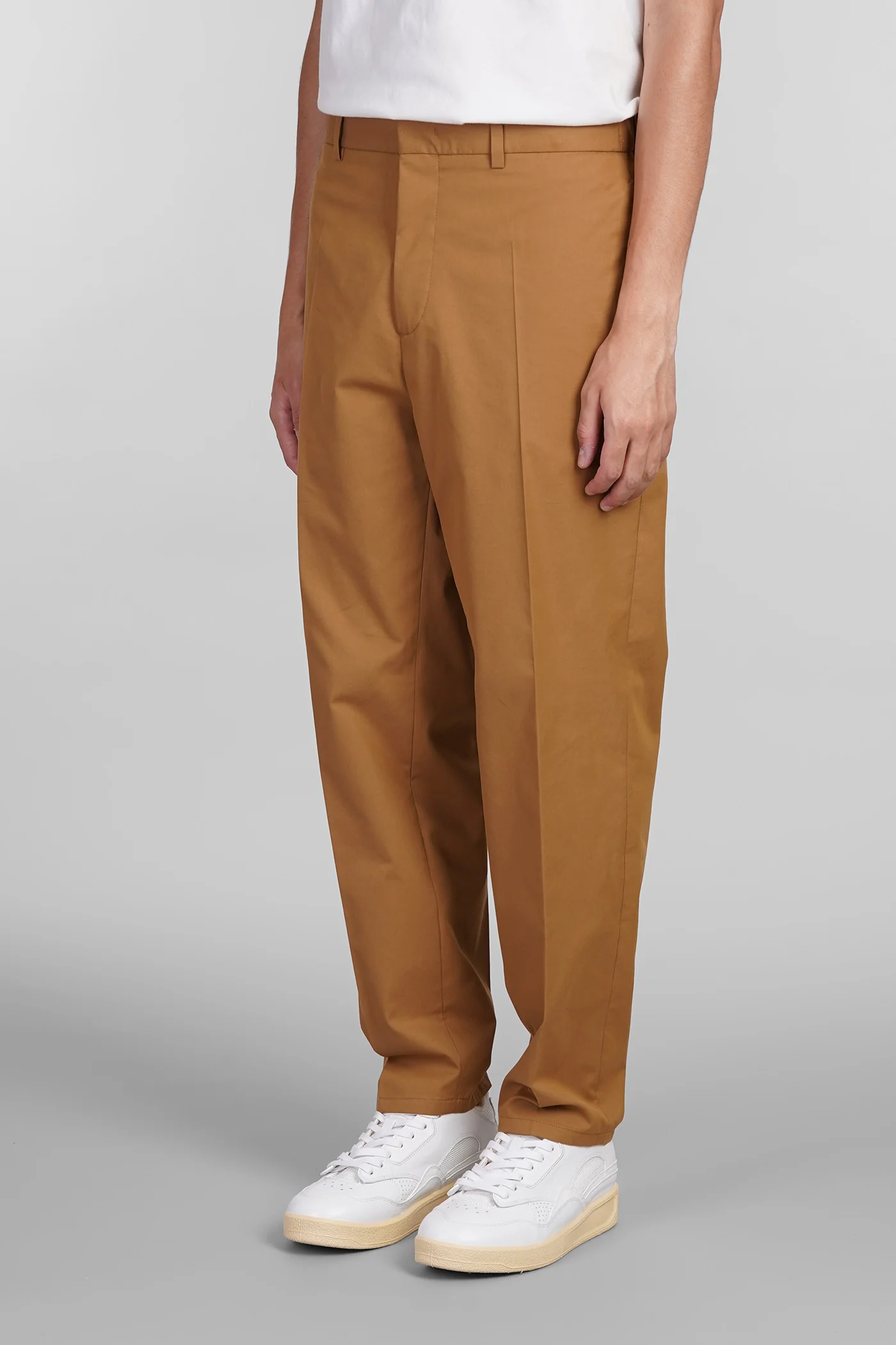 Pants in Camel cotton - Image 4